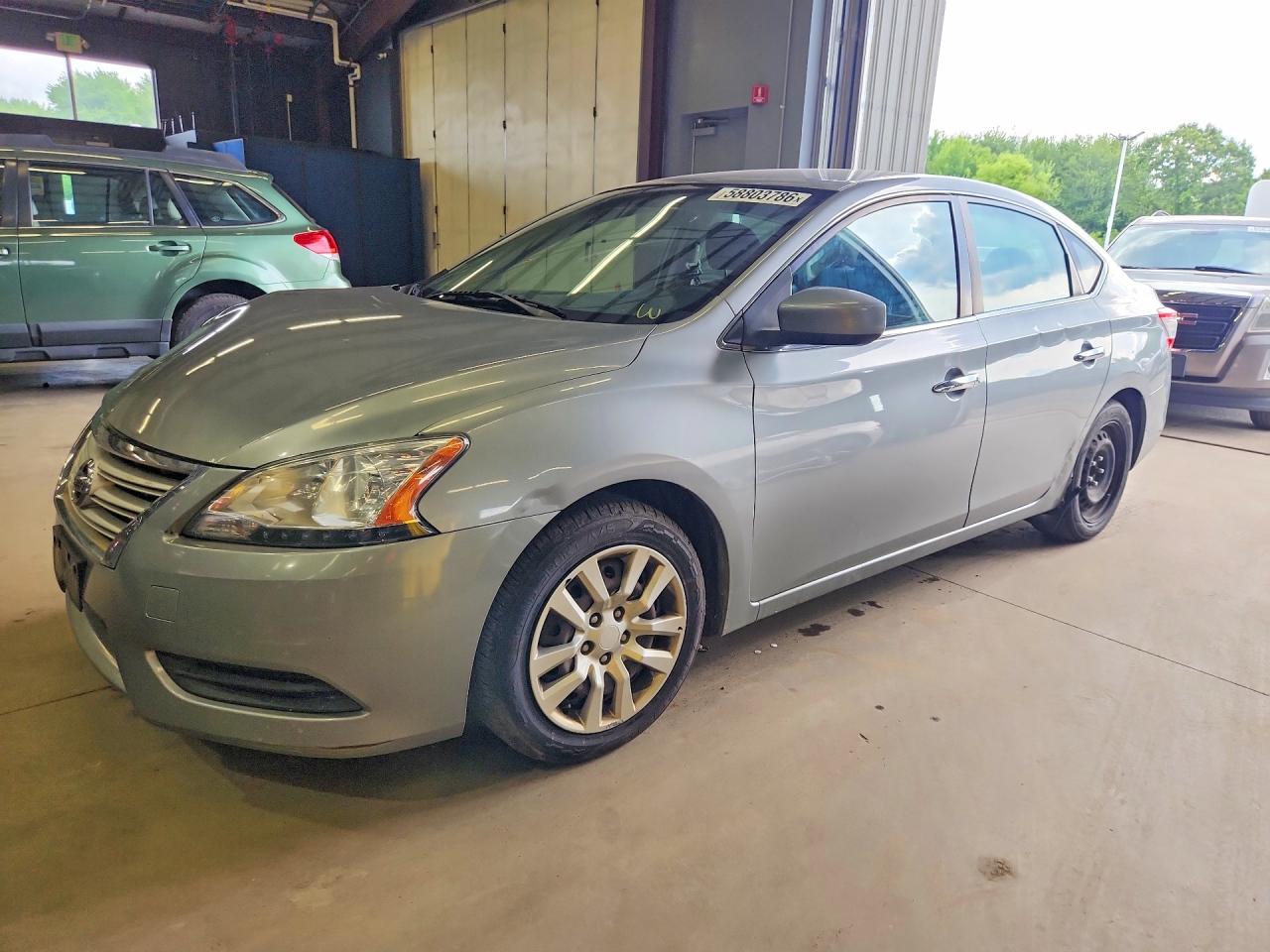 2013 Nissan Sentra S Серый vin: 3N1AB7AP1DL746990