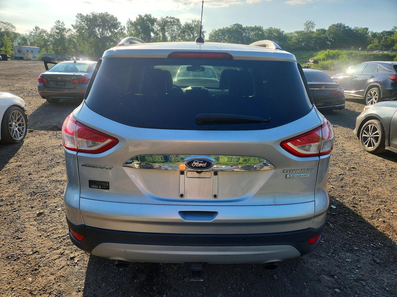 2014 Ford Escape Titanium Серебряный vin: 1FMCU0J97EUB56076