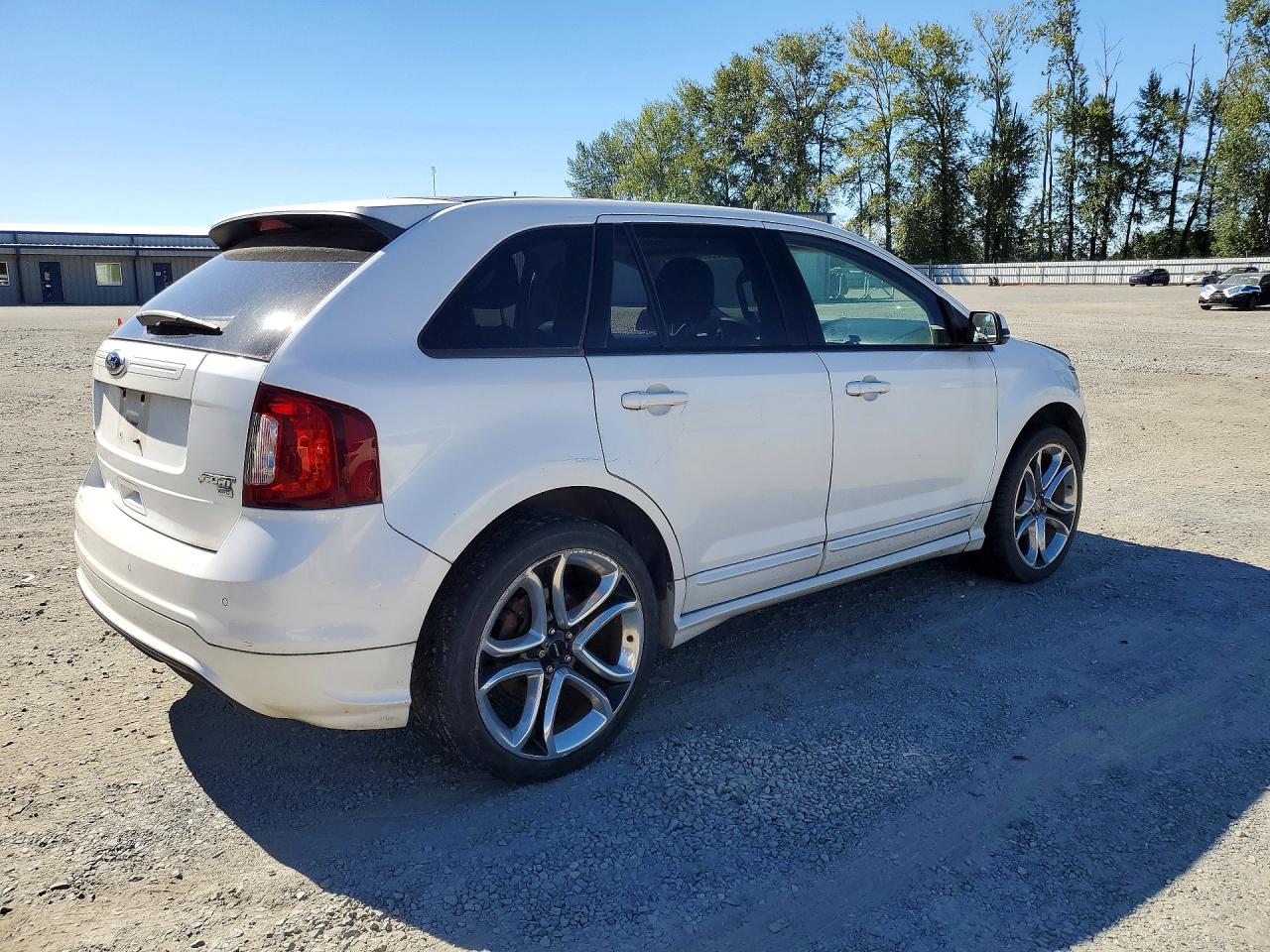 2013 Ford Edge Sport White vin: 2FMDK4AK7DBE00396