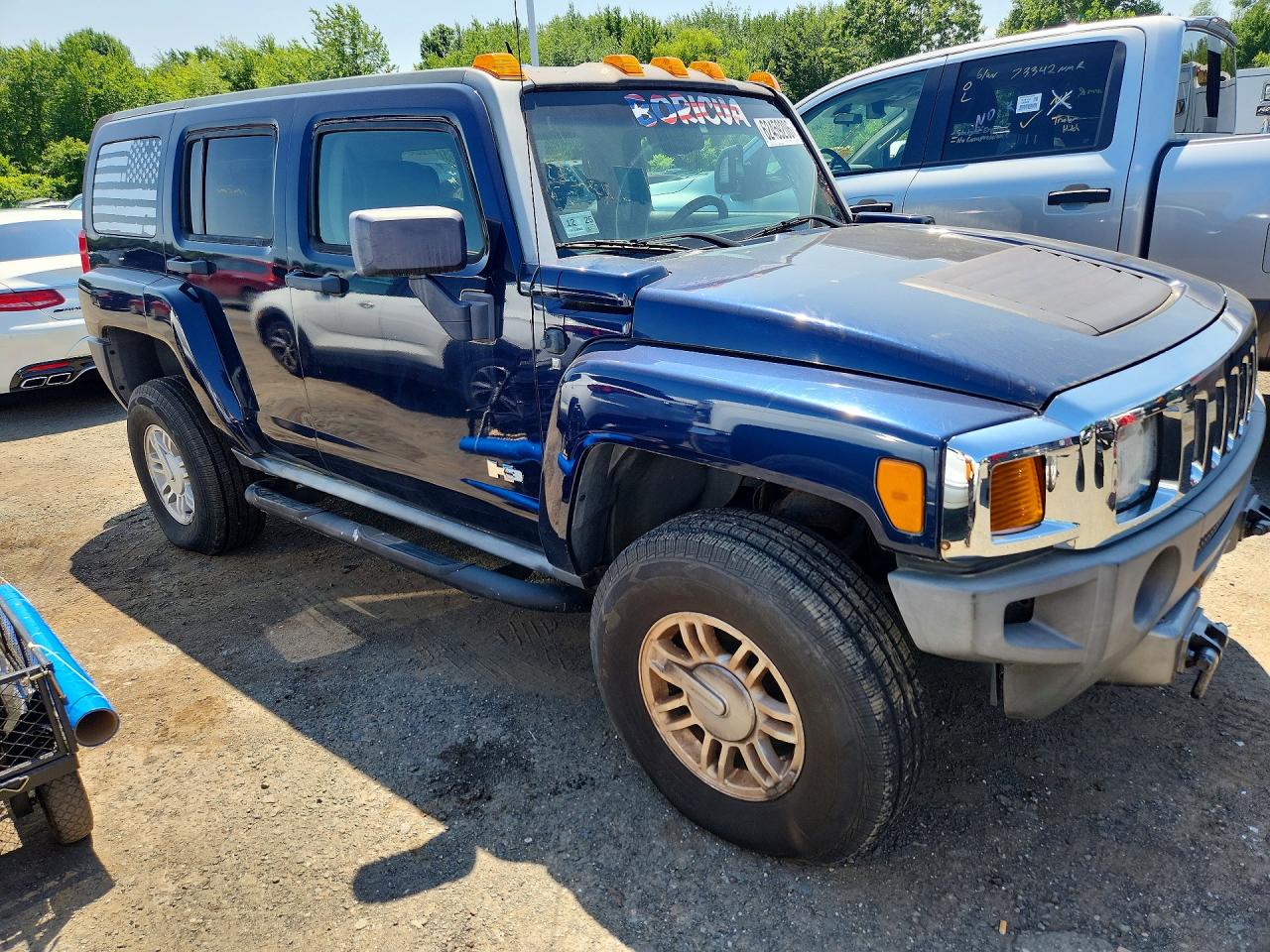 2007 Hummer H3 Синий vin: 5GTDN13E378172303