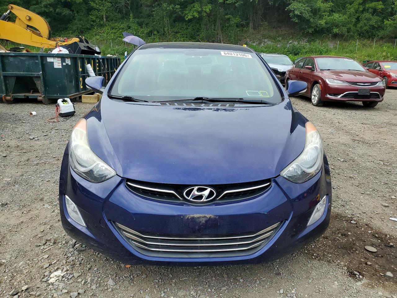 2013 Hyundai Elantra Limited Blue vin: 5NPDH4AE0DH326644