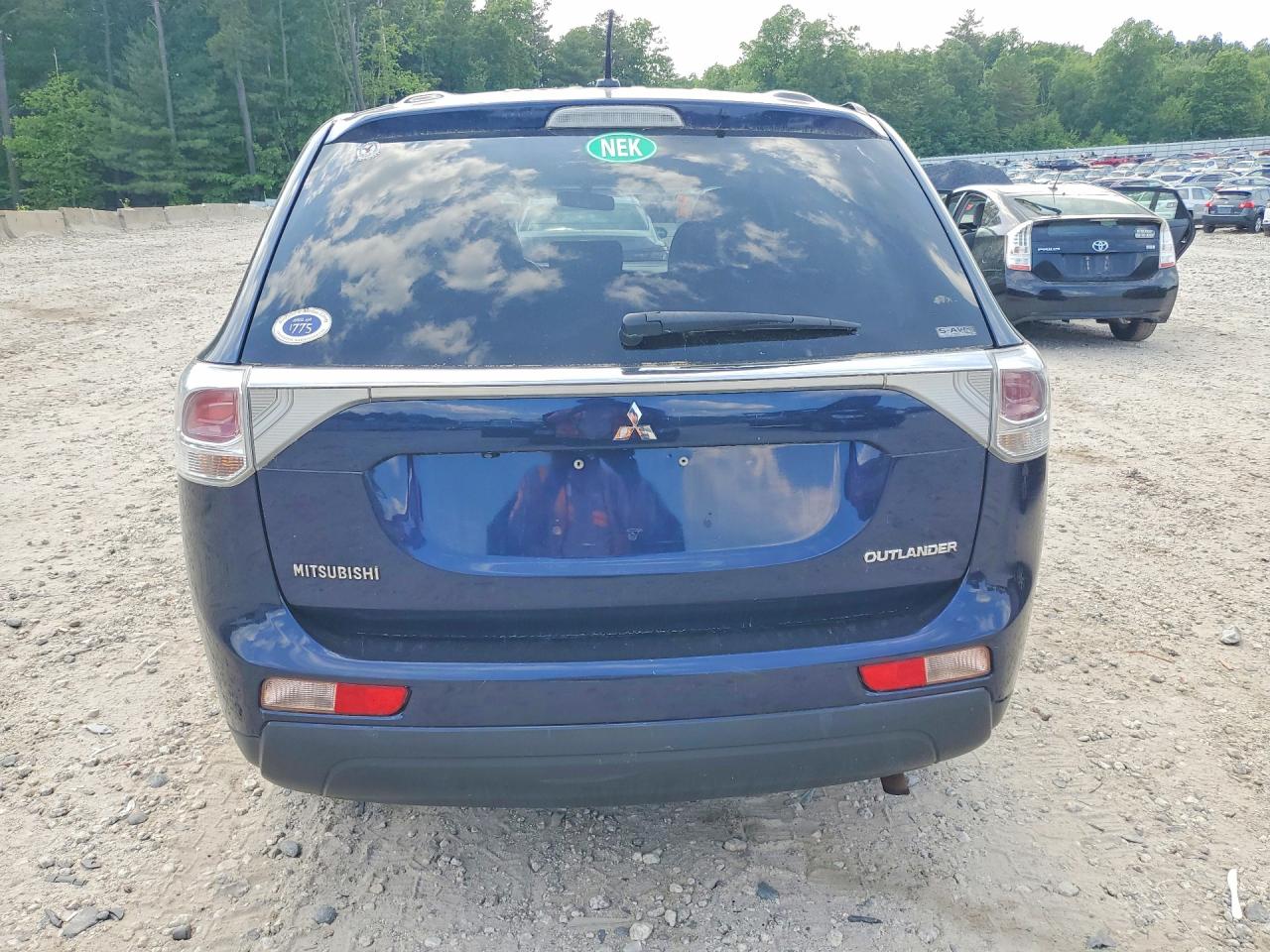 2014 Mitsubishi Outlander Se Синий vin: JA4AZ3A32EZ013785