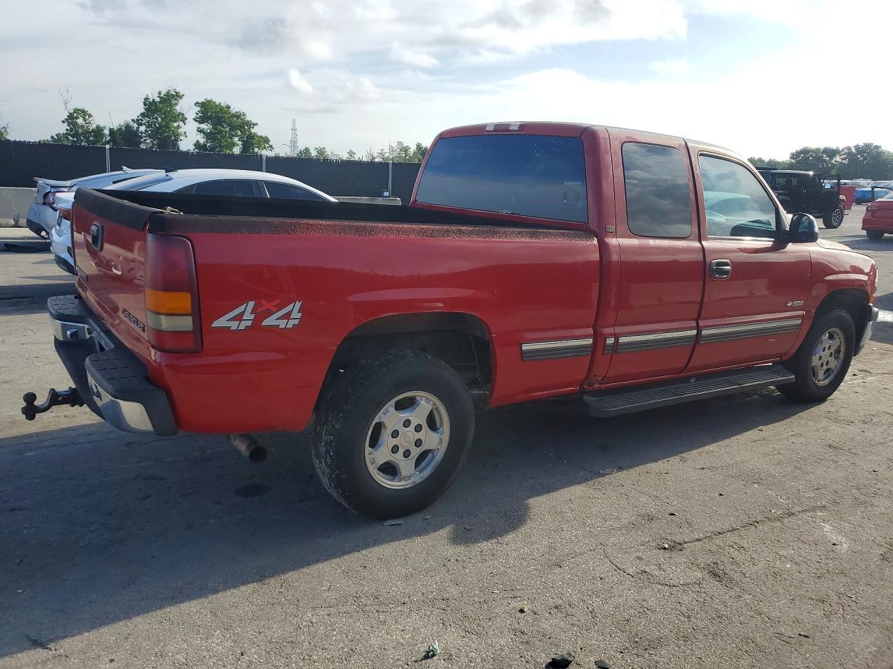 2000 Chevrolet Silverado K1500 Red vin: 2GCEK19T5Y1393755