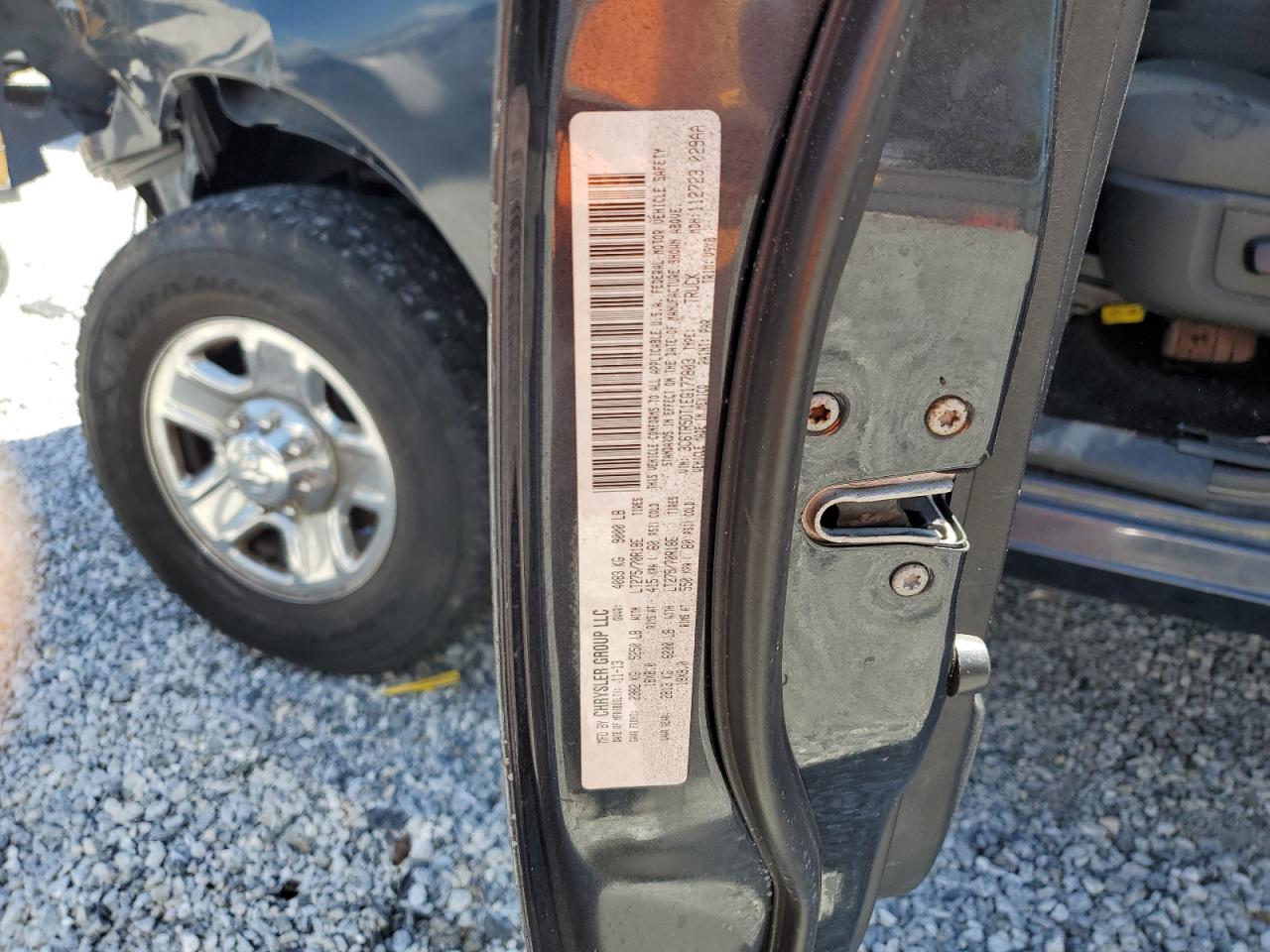 2014 Ram 2500 Slt Gray vin: 3C6TR5DT1EG177803