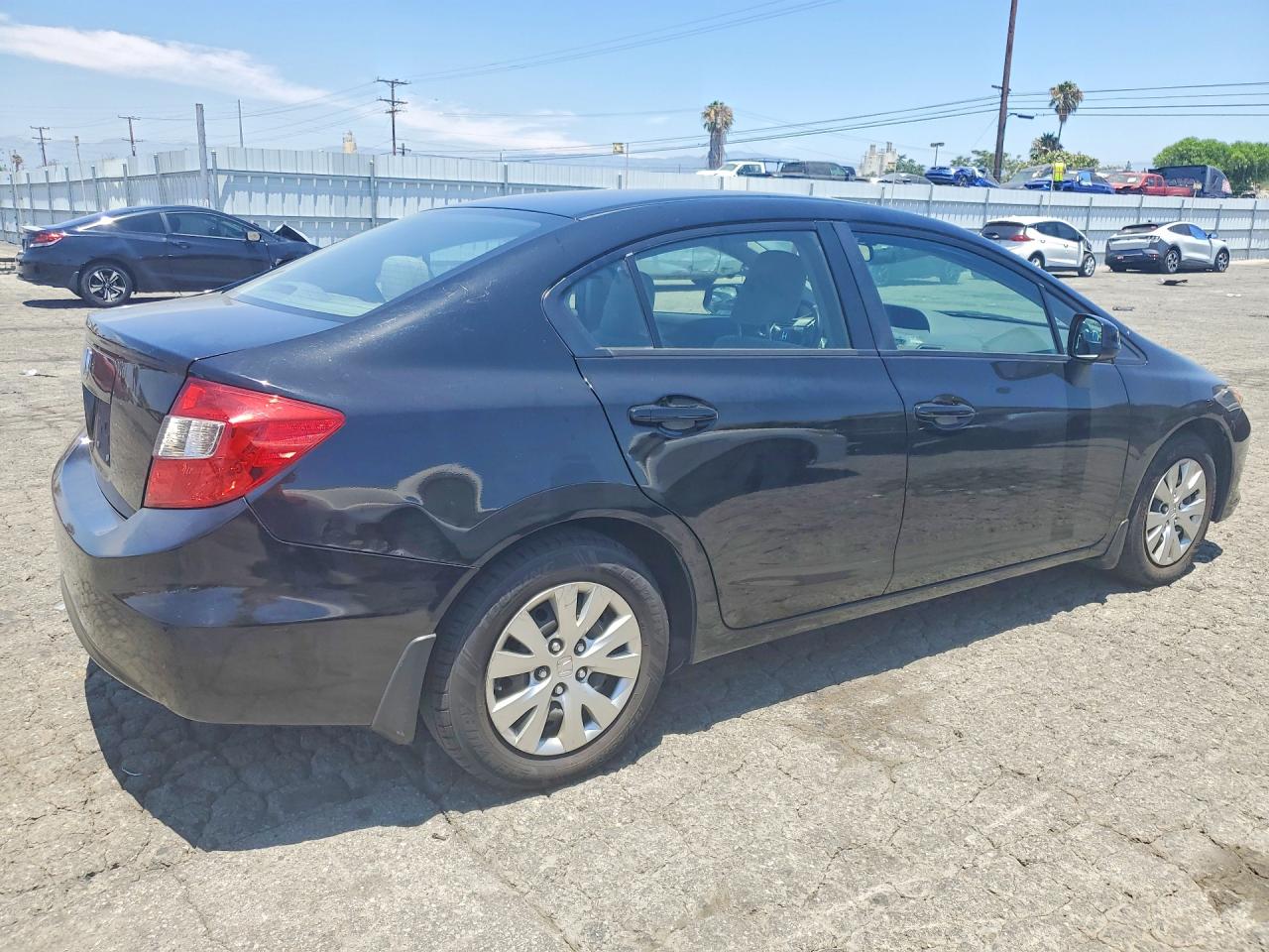 2012 Honda Civic Lx Black vin: 19XFB2F59CE378915