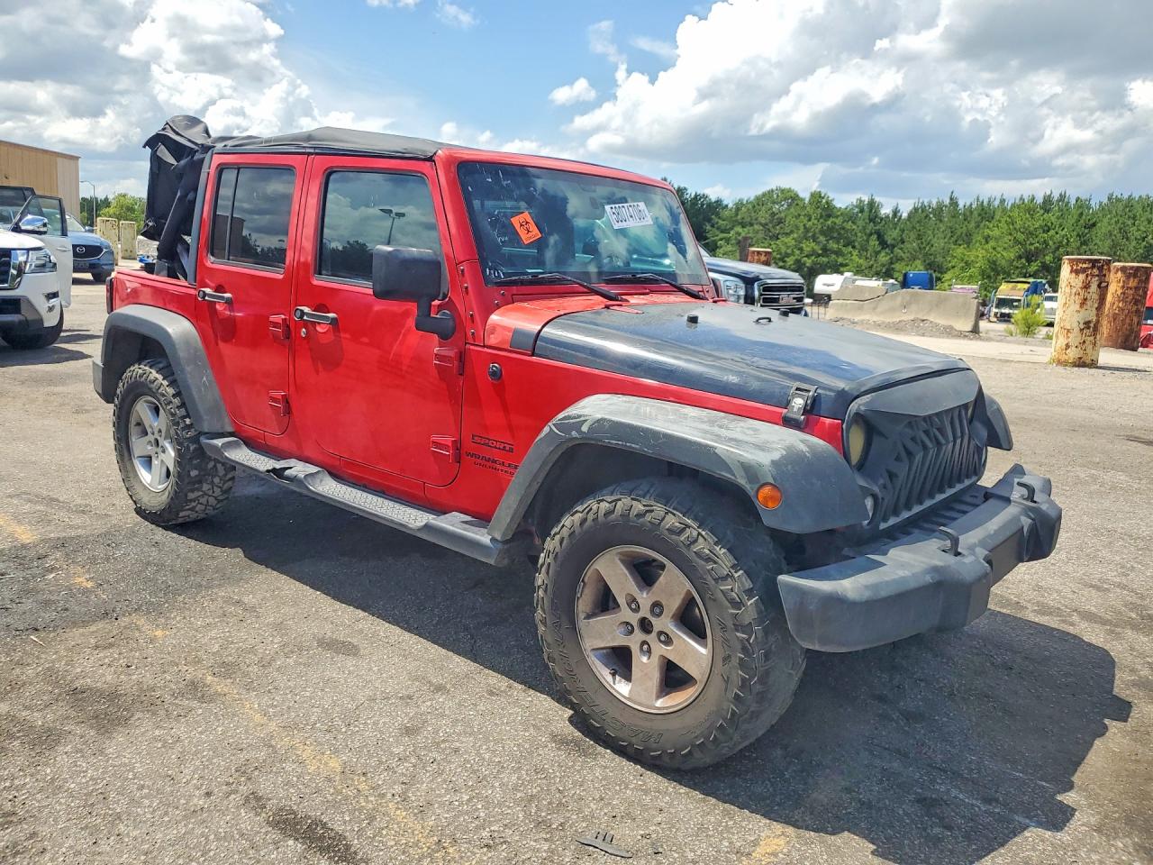2015 Jeep Wrangler Unlimited Sport Red vin: 1C4BJWDGXFL620877