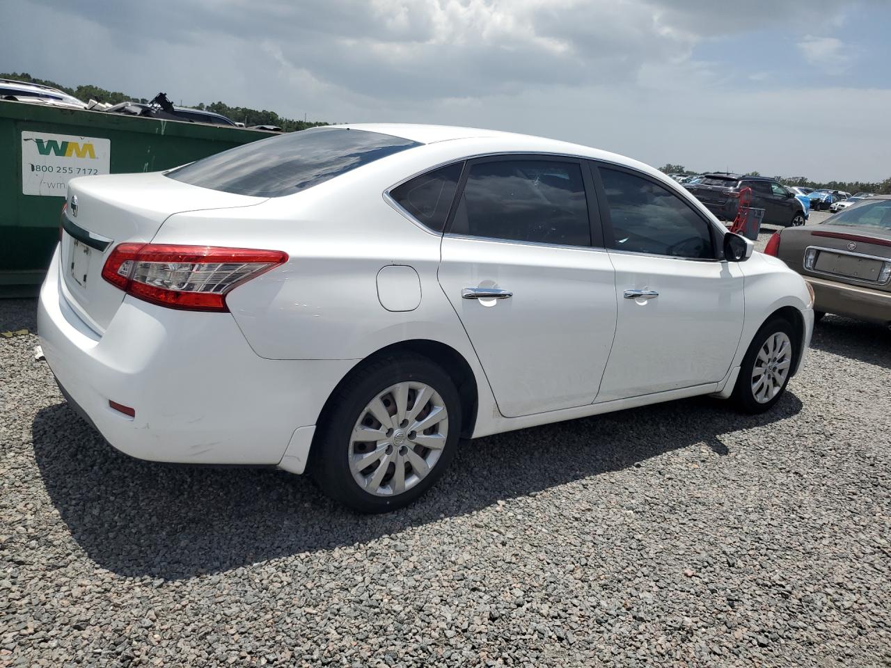 2015 Nissan Sentra S White vin: 3N1AB7AP4FY313590