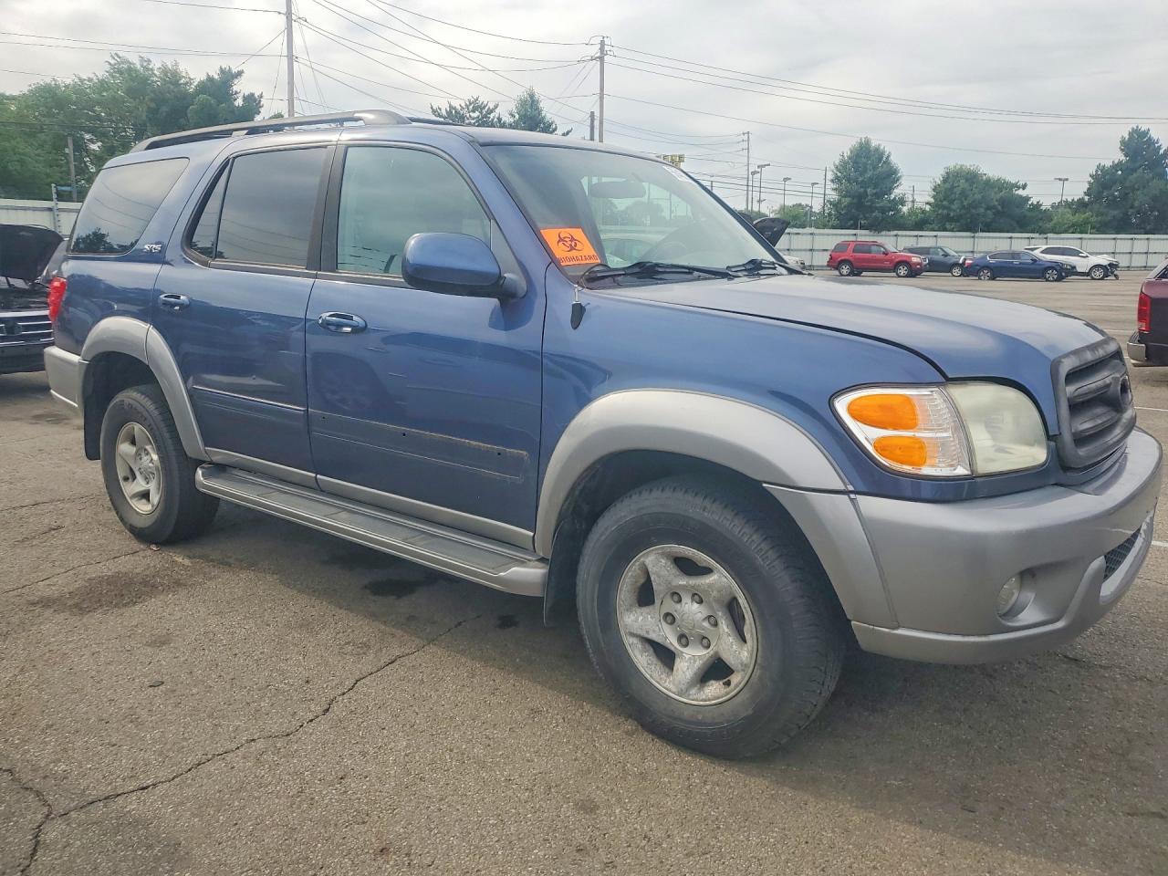 2002 Toyota Sequoia Sr5 Blue vin: 5TDBT44AX2S073211