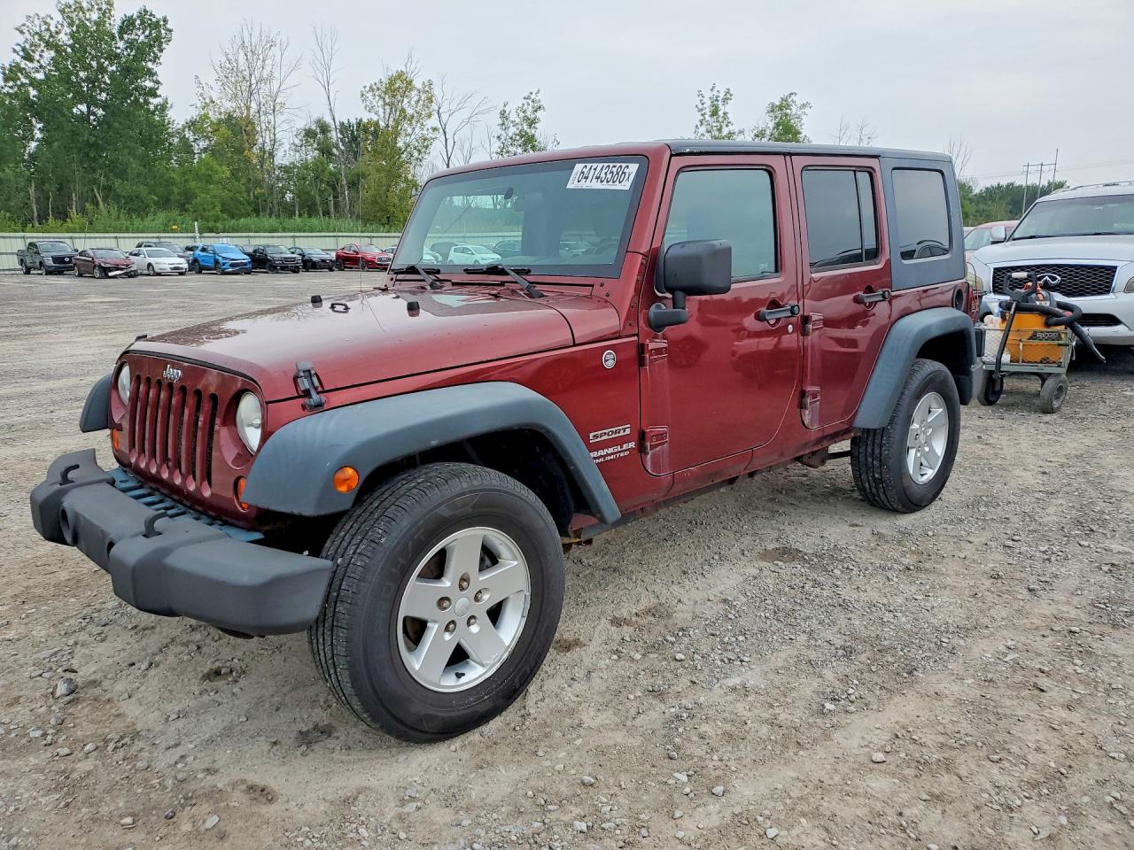 2010 Jeep Wrangler Unlimited Sport Бордовый vin: 1J4BA3H12AL174182