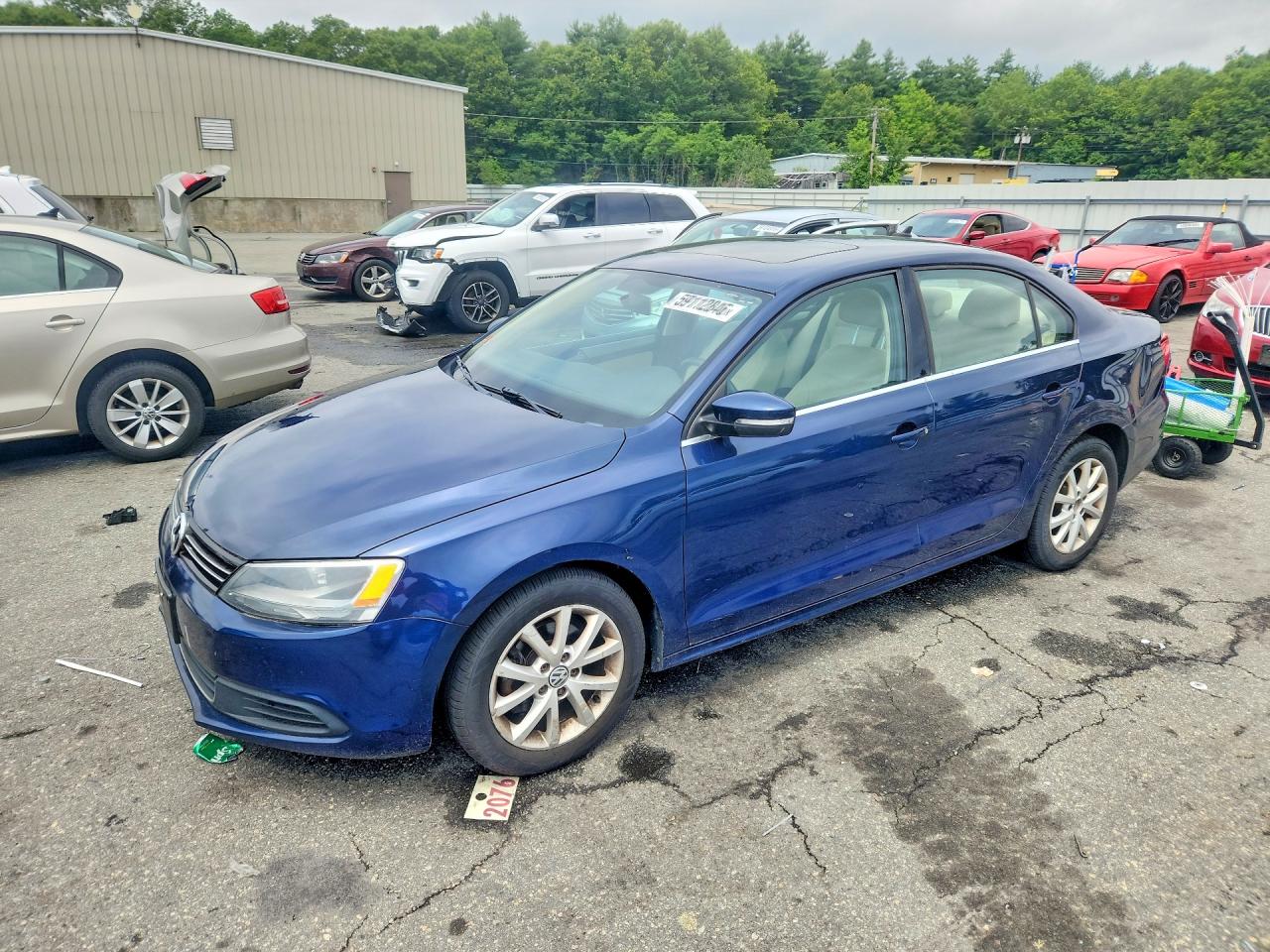2013 Volkswagen Jetta Se Blue vin: 3VWDP7AJ4DM430112