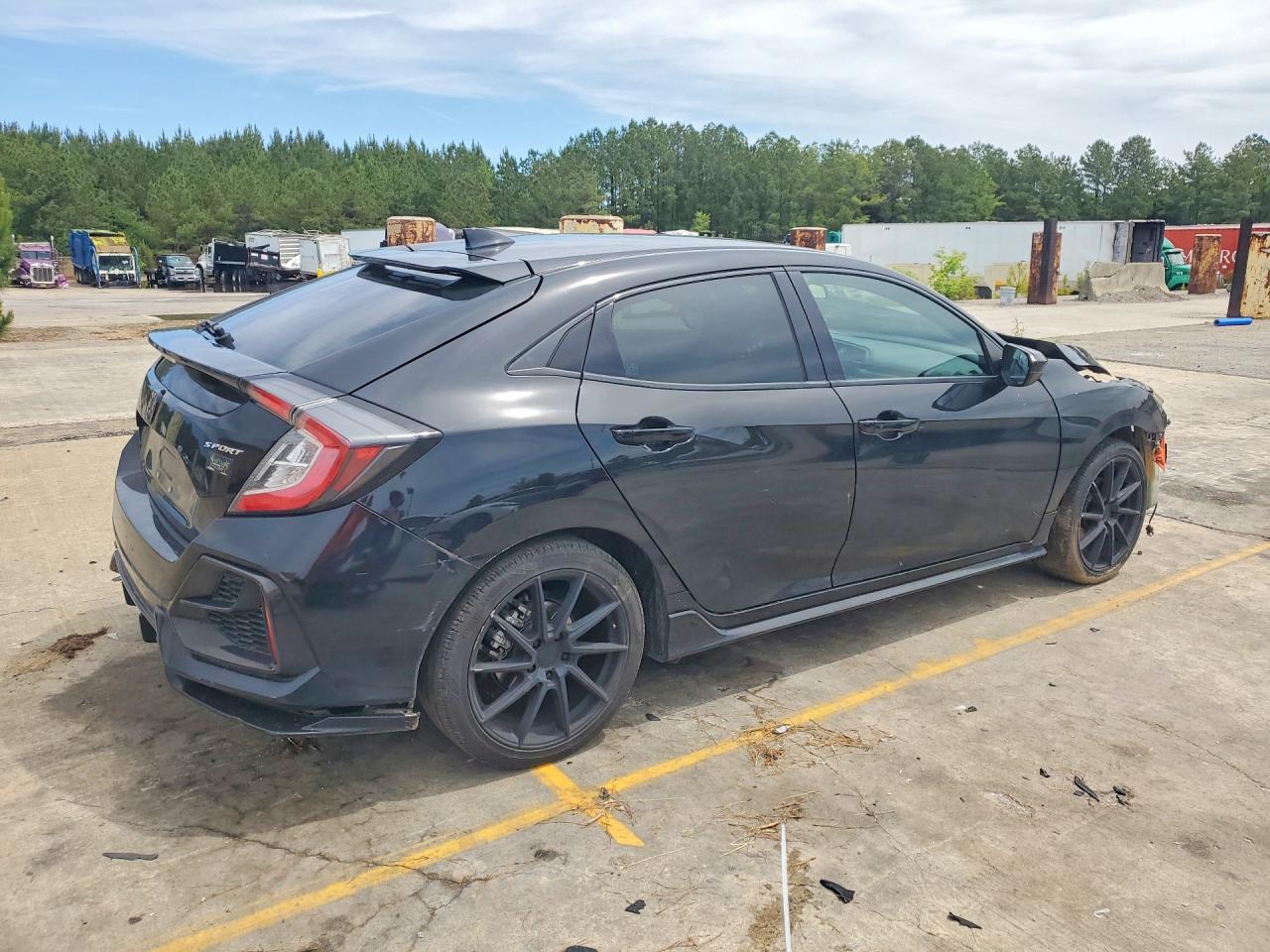 2020 Honda Civic Sport Черный vin: SHHFK7H49LU224781
