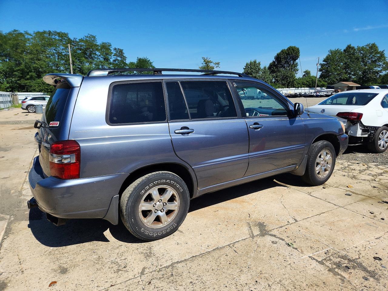 2007 Toyota Highlander Base Синий vin: JTEDP21A970129750