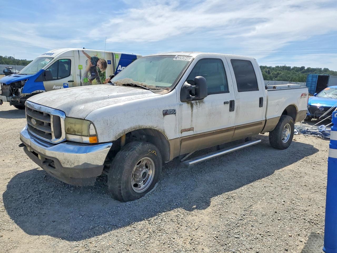 2004 Ford F250 Super Duty White vin: 1FTNW21P84EC11306