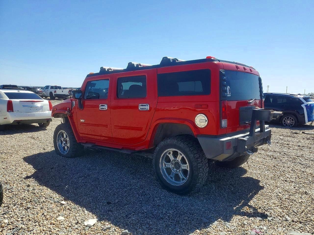 2007 Hummer H2 Red vin: 5GRGN23U47H108111