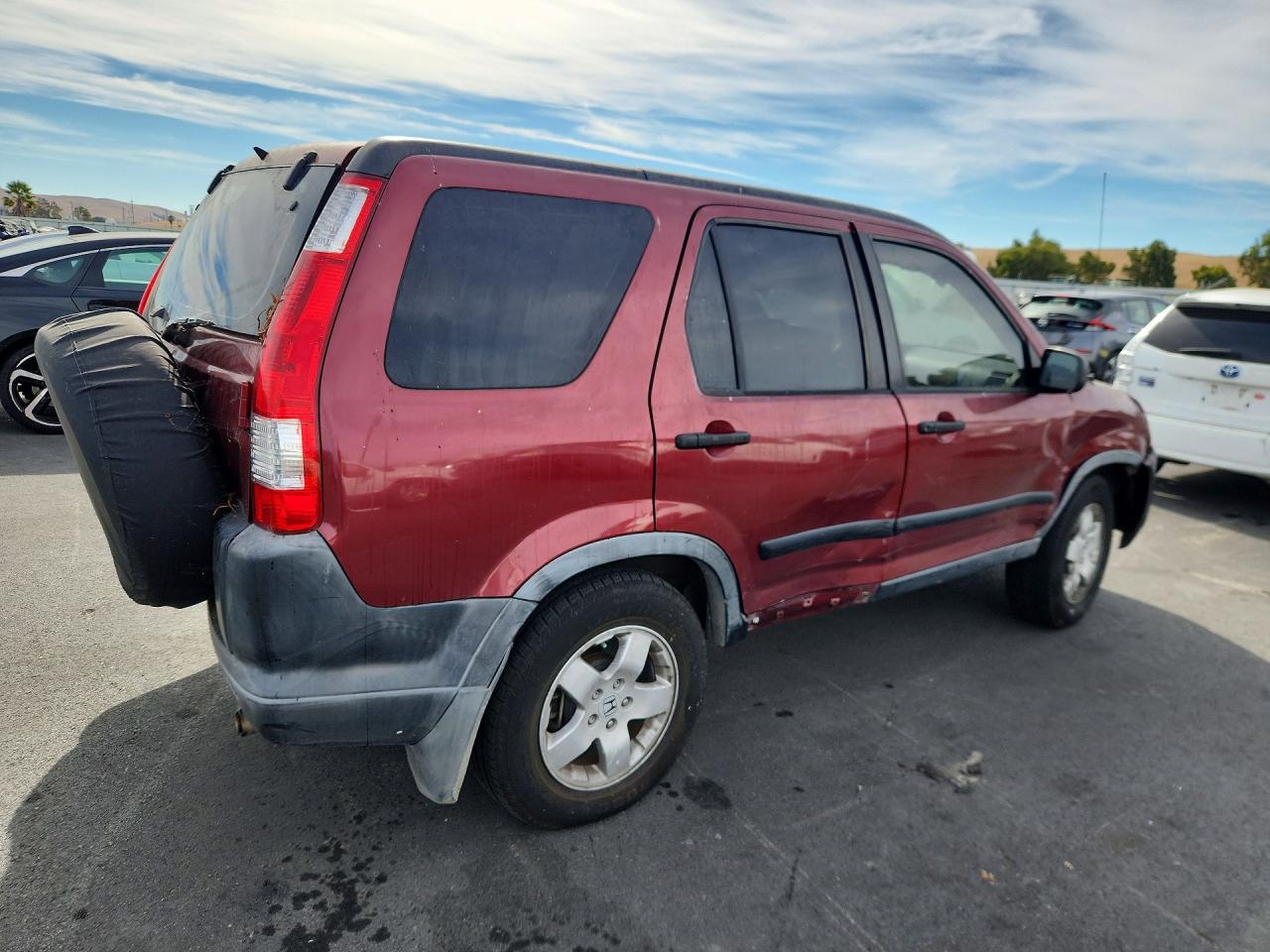 2006 Honda Cr-v Lx Burgundy vin: JHLRD68516C027684