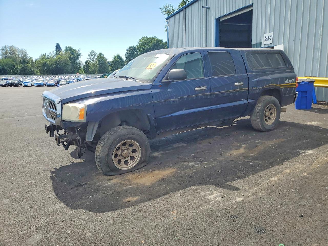 2005 Dodge Dakota Quad Slt Blue vin: 1D7HW48N15S288721