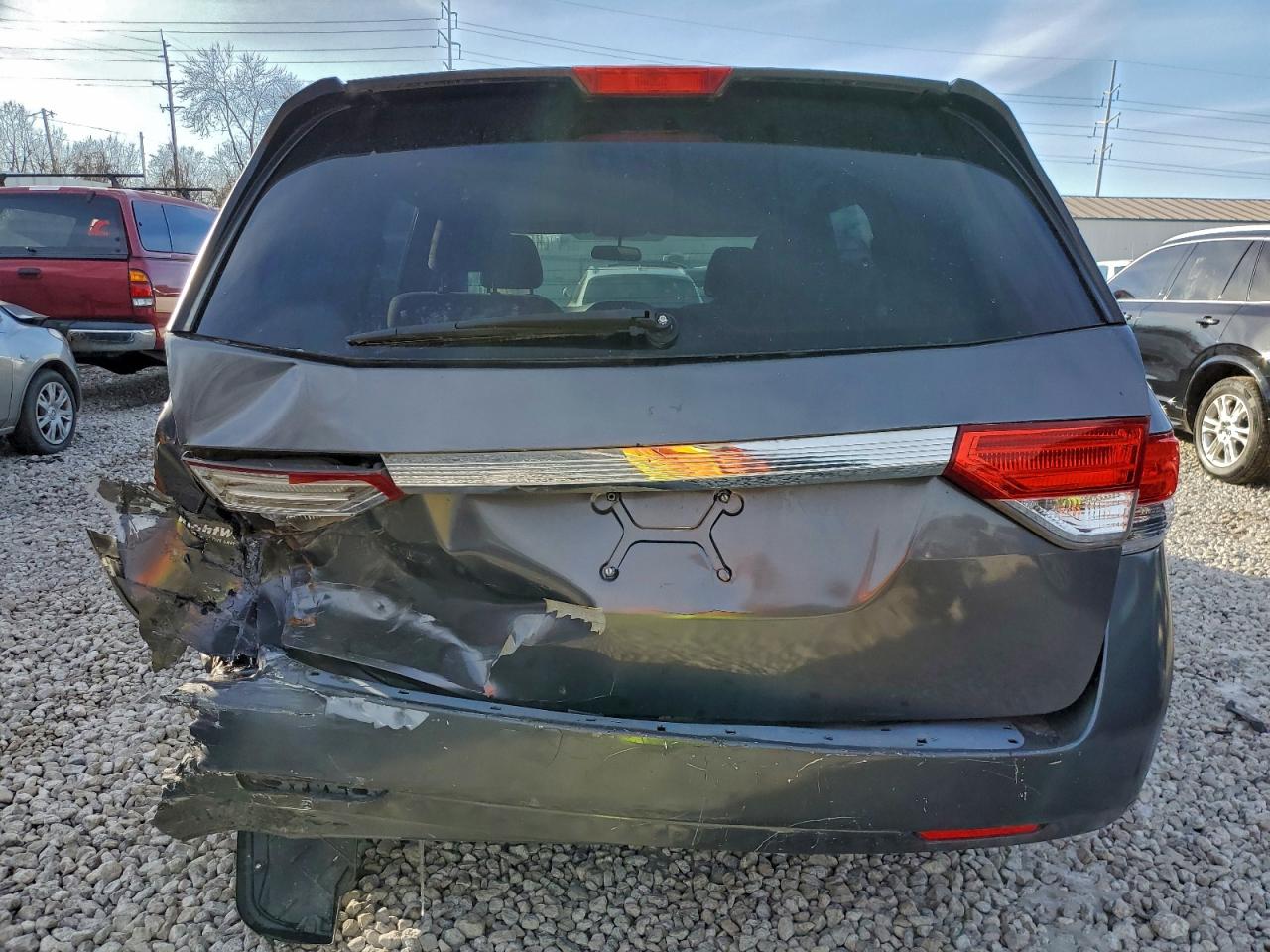 2014 Honda Odyssey Lx Gray vin: 5FNRL5H2XEB026826