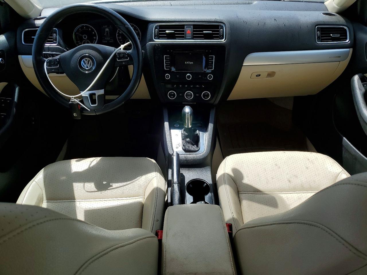 2013 Volkswagen Jetta Hybrid White vin: 3VW637AJ3DM251211