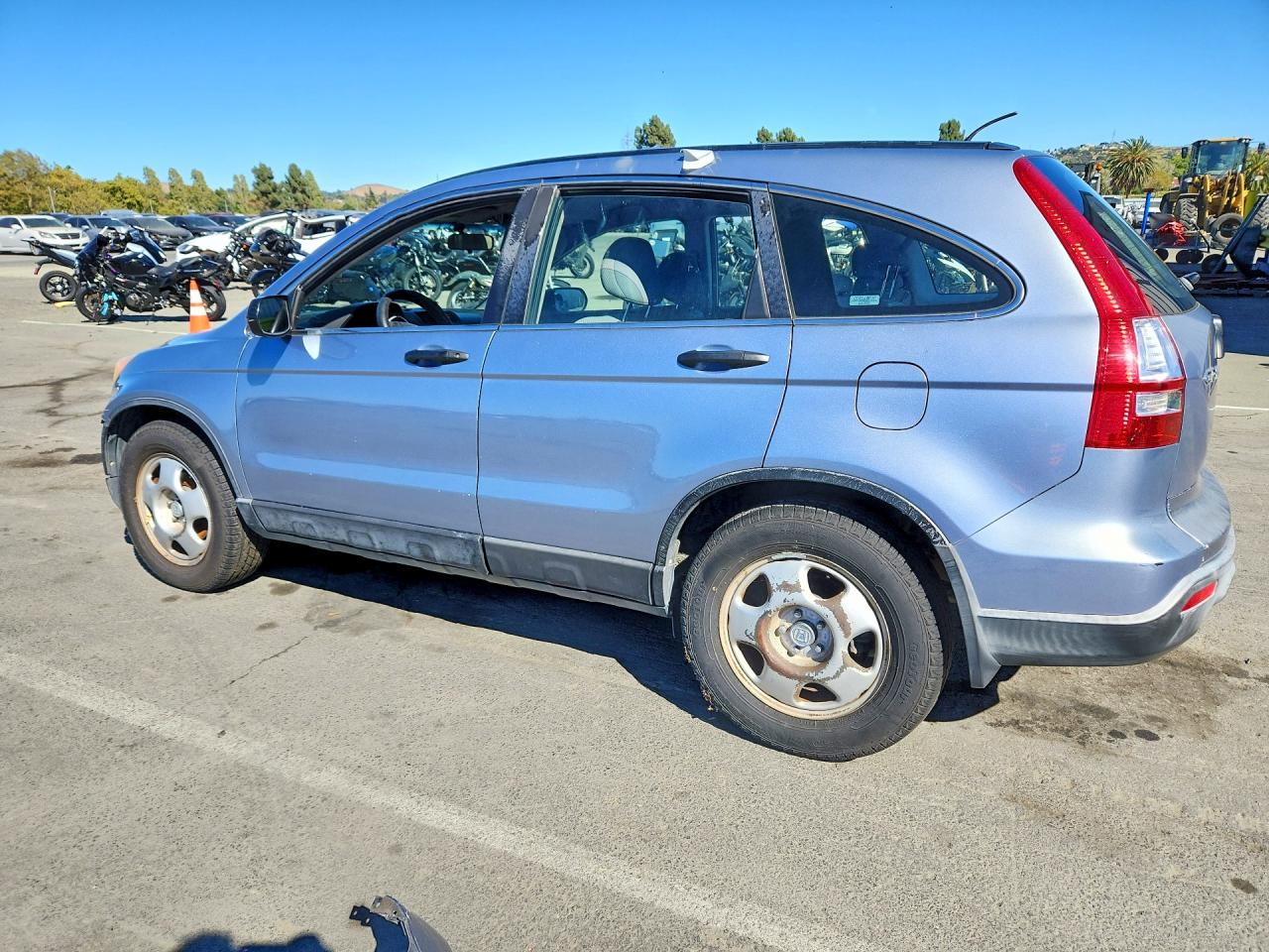 2007 Honda Cr-v Lx Blue vin: JHLRE48387C020670