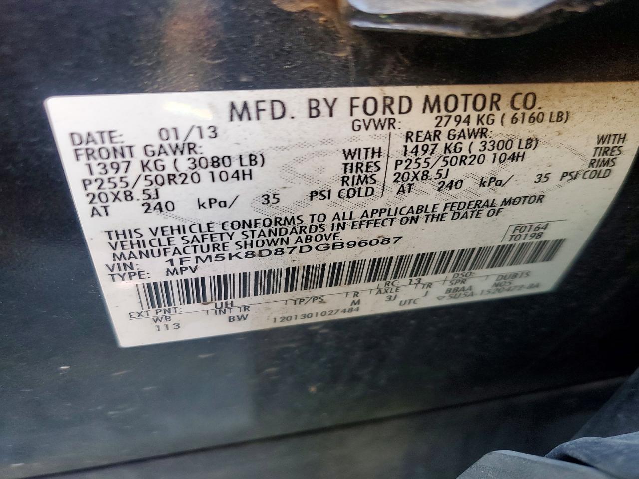 2013 Ford Explorer Xlt Black vin: 1FM5K8D87DGB96087