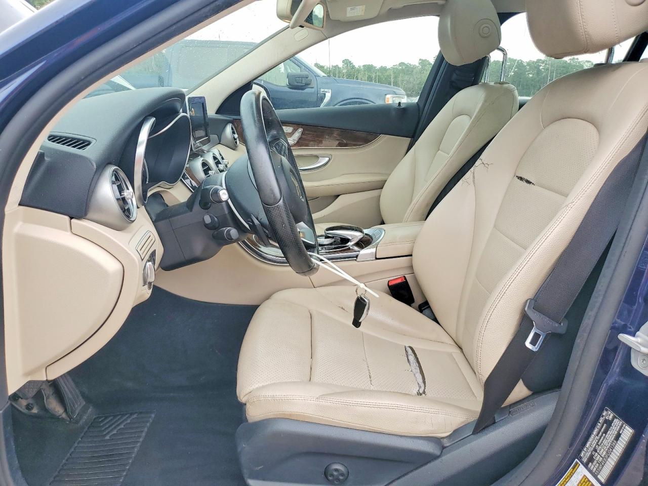 2015 Mercedes-benz C 300 4matic Blue vin: 55SWF4KB3FU041388
