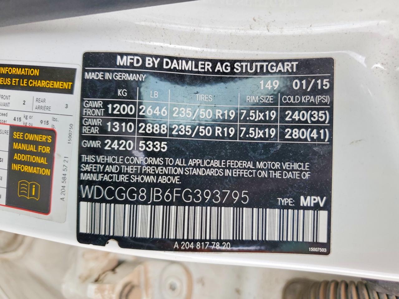 2015 Mercedes-benz Glk 350 4matic White vin: WDCGG8JB6FG393795