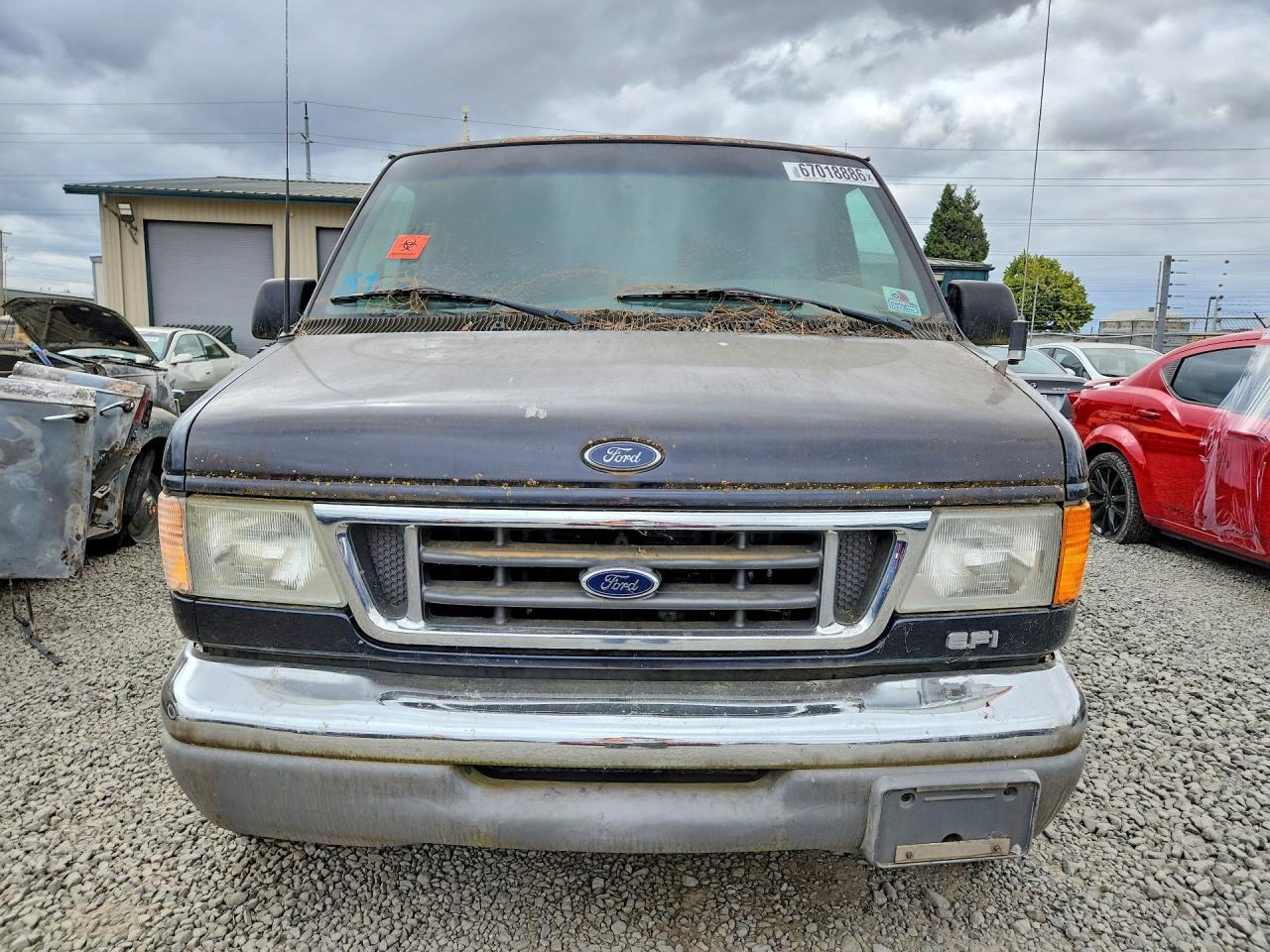 2000 Ford Econoline E150 Van Blue vin: 1FDRE14L3YHB69313