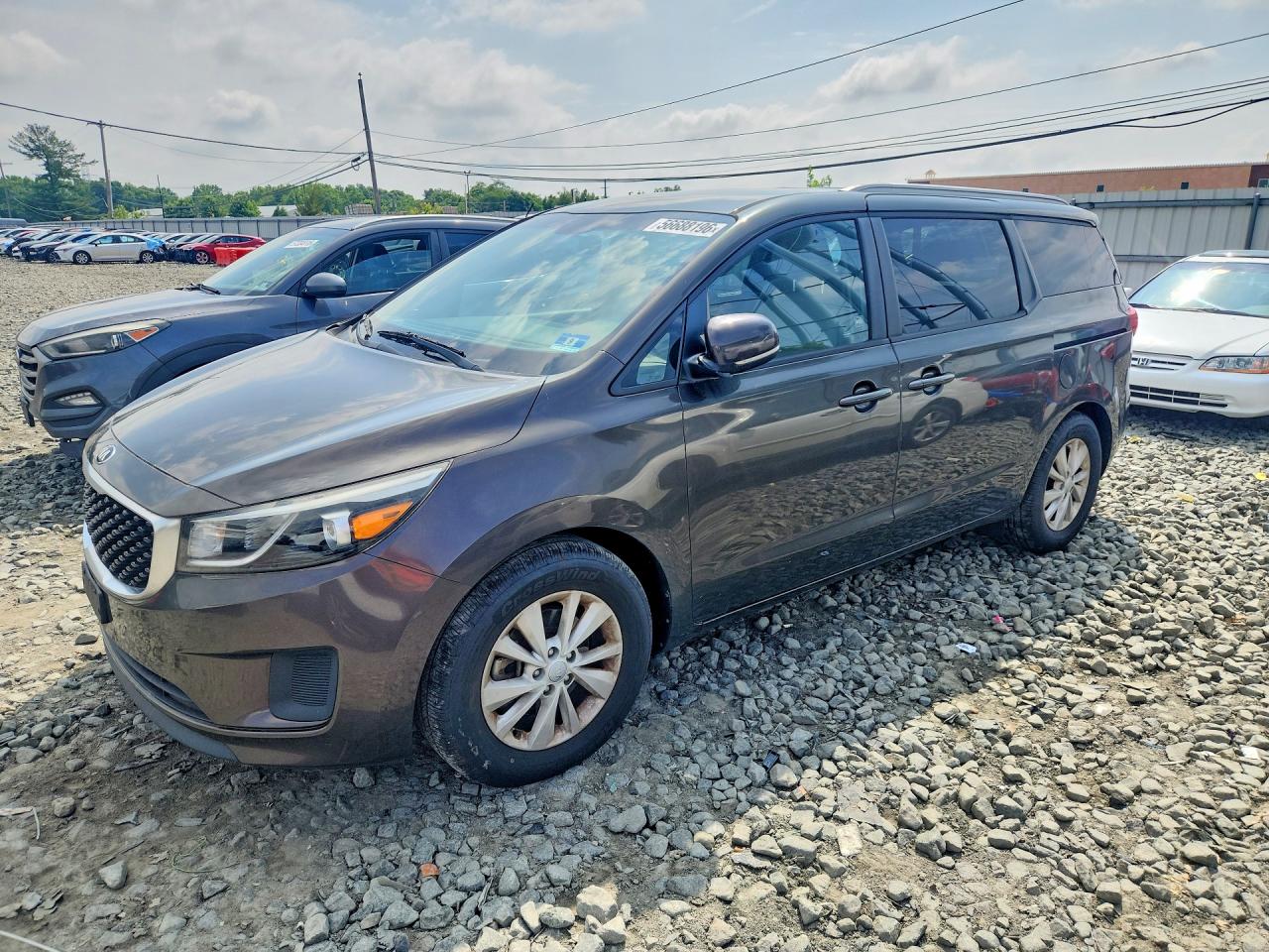 2016 Kia Sedona Lx Gray vin: KNDMB5C10G6129117