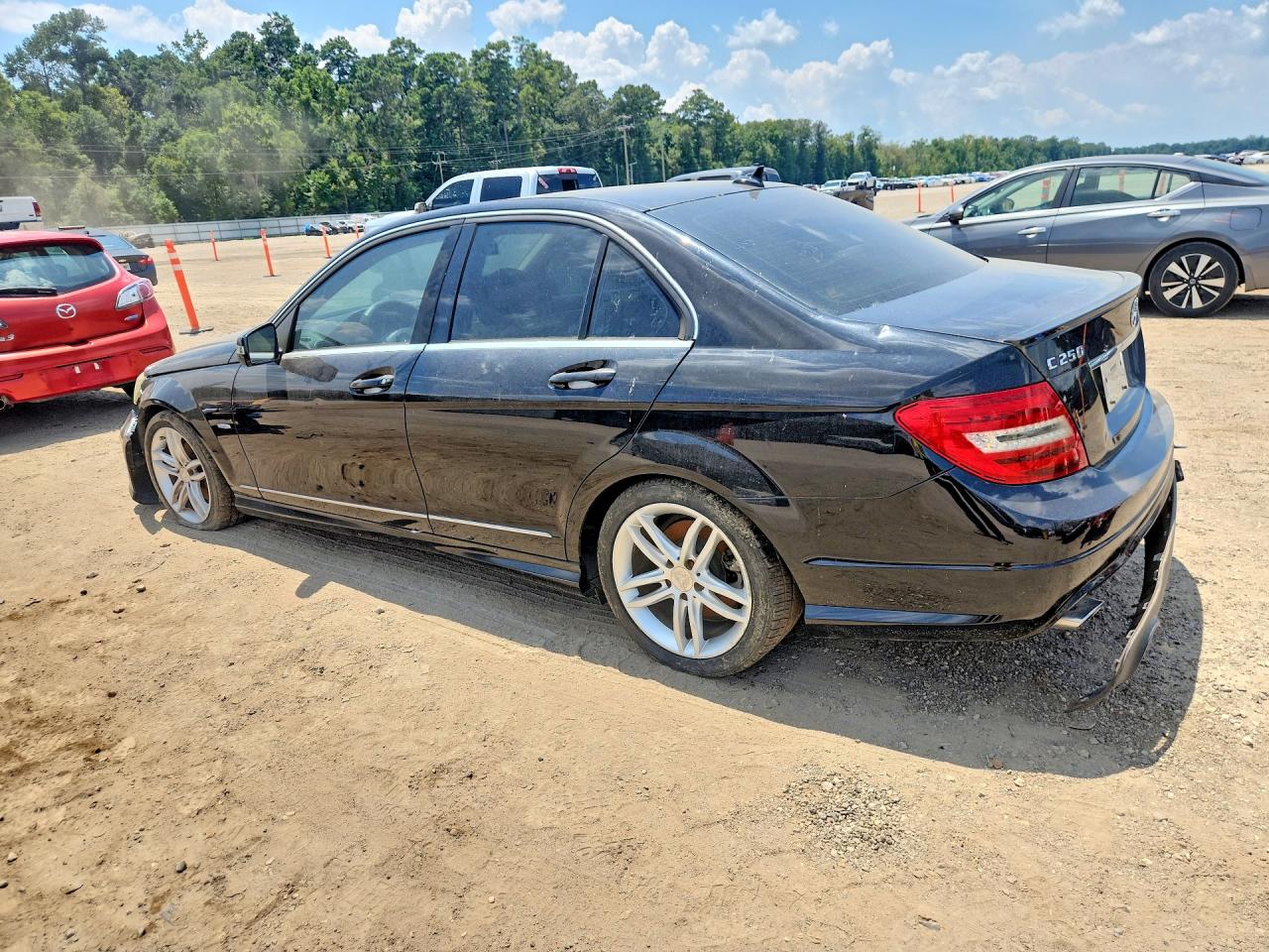 2012 Mercedes-benz C 250 Black vin: WDDGF4HB7CR220879