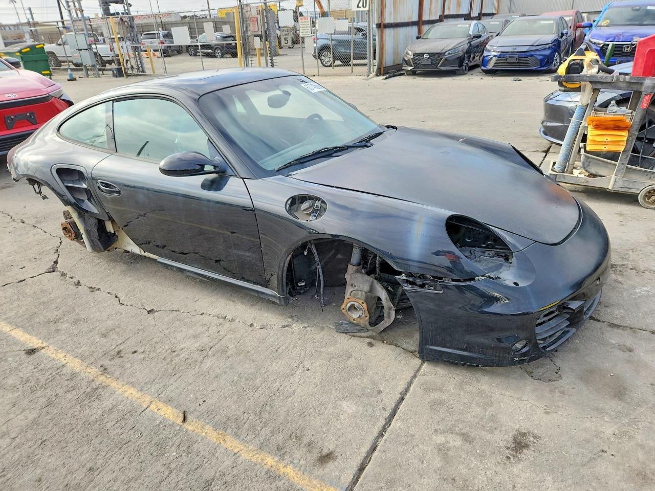 2007 Porsche 911 Turbo Black vin: WP0AD29927S783858