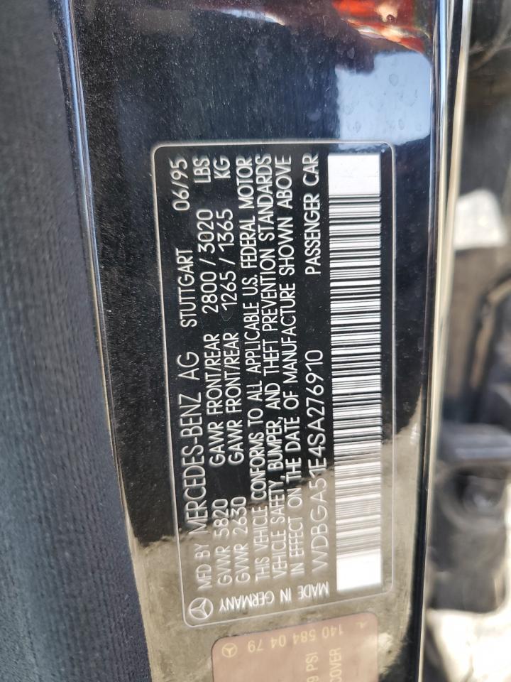 1995 Mercedes-benz S 500 Black vin: WDBGA51E4SA276910