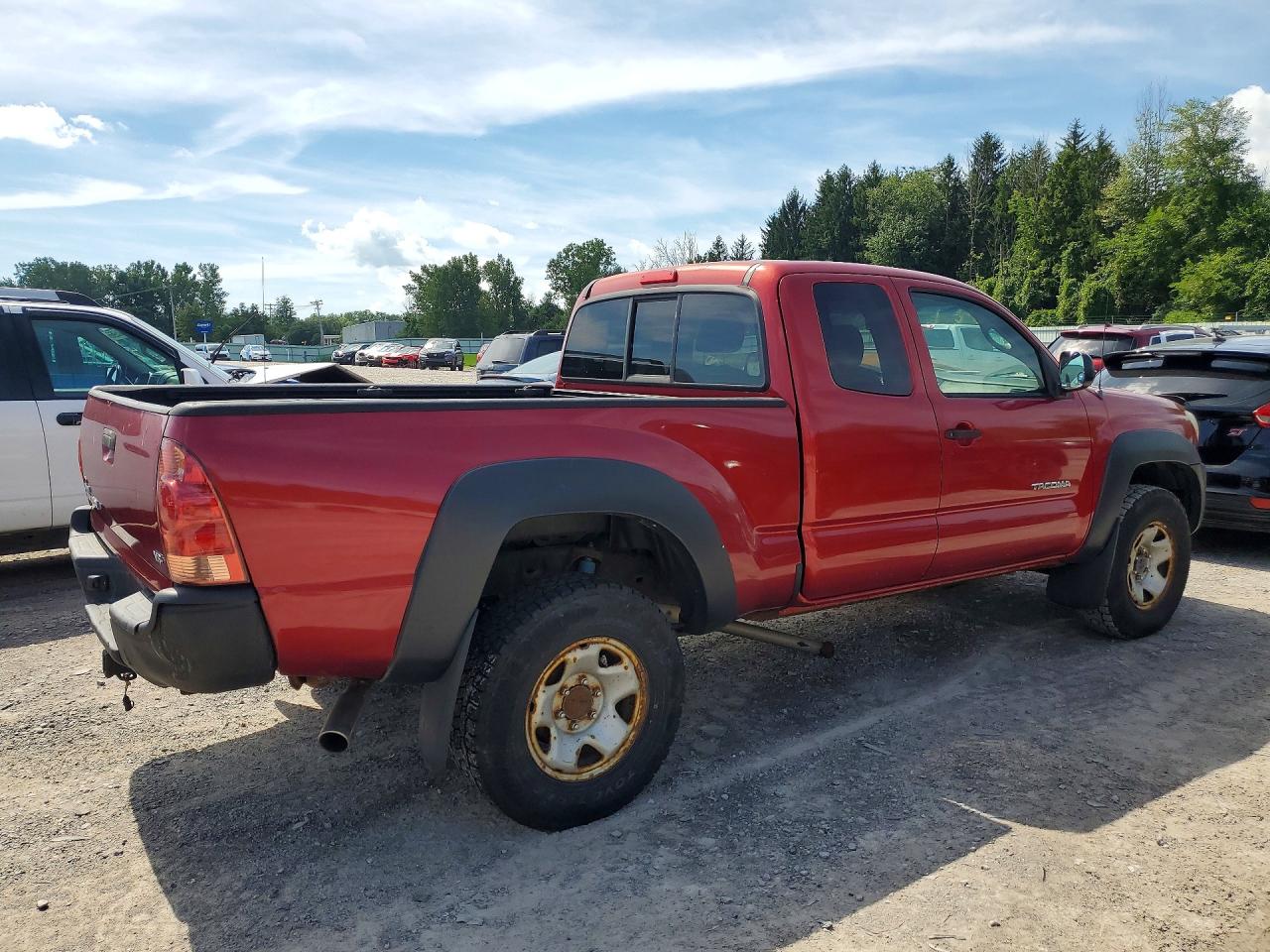 2008 Toyota Tacoma V6 Red vin: 5TEUU42N78Z503509