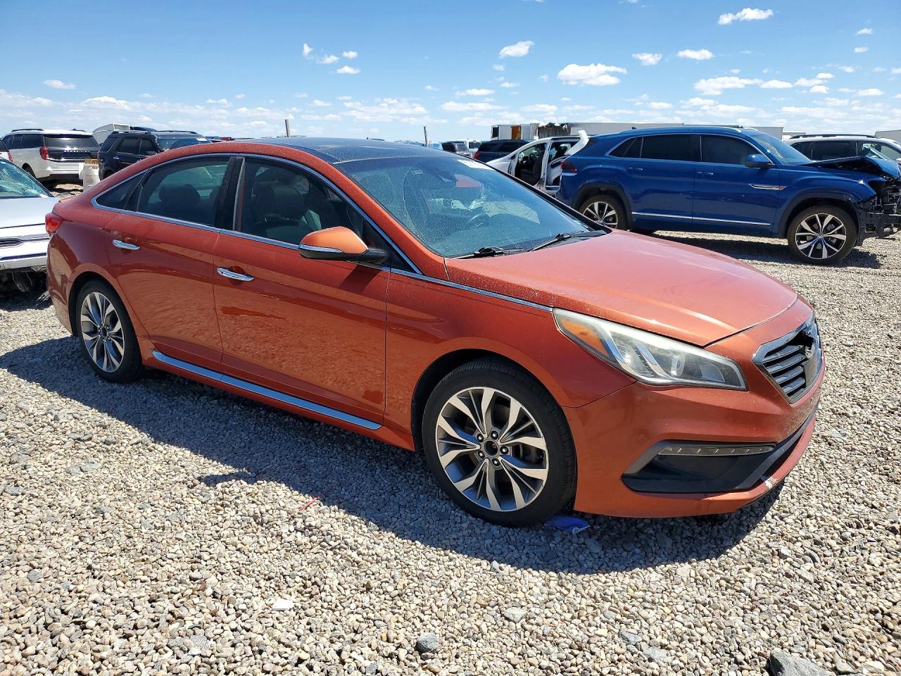 2015 Hyundai Sonata Limited 2.0t Orange vin: 5NPE34AB2FH146383