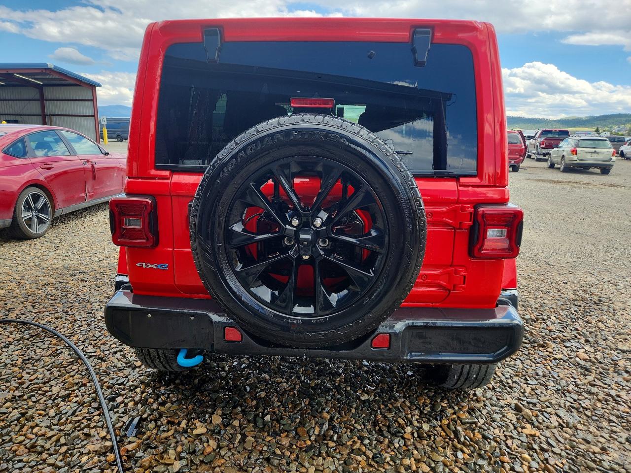 2024 Jeep Wrangler Sahara 4xe Red vin: 1C4RJXP64RW271001