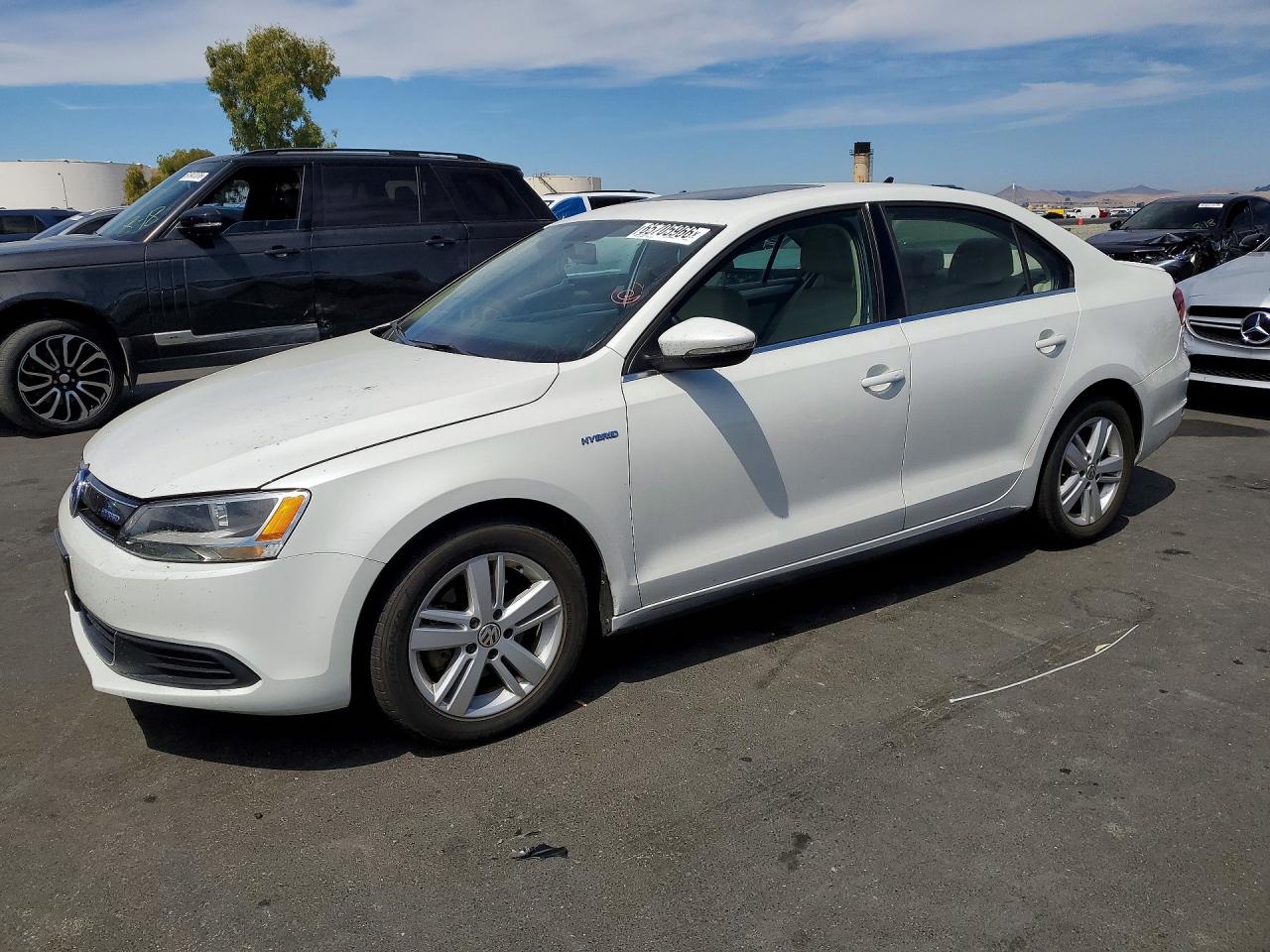 2013 Volkswagen Jetta Hybrid White vin: 3VW637AJ3DM251211