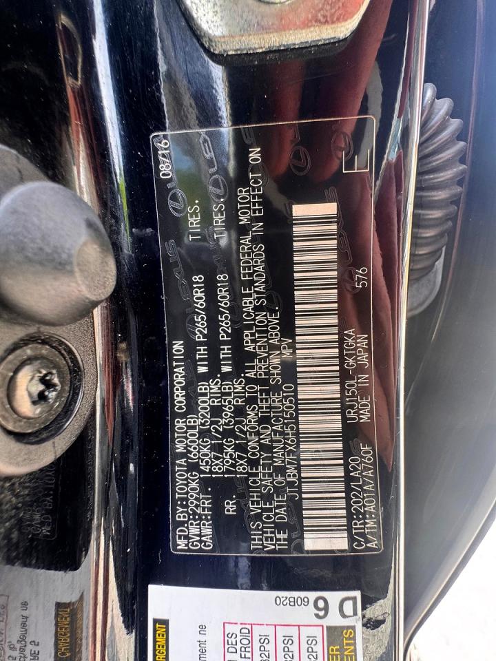 2017 Lexus Gx 460 Черный vin: JTJBM7FX6H5150510