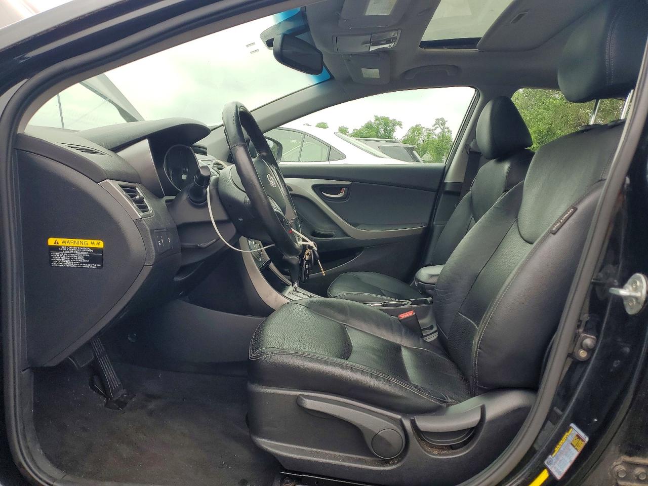 2012 Hyundai Elantra Limited Black vin: KMHDH4AE6CU273951
