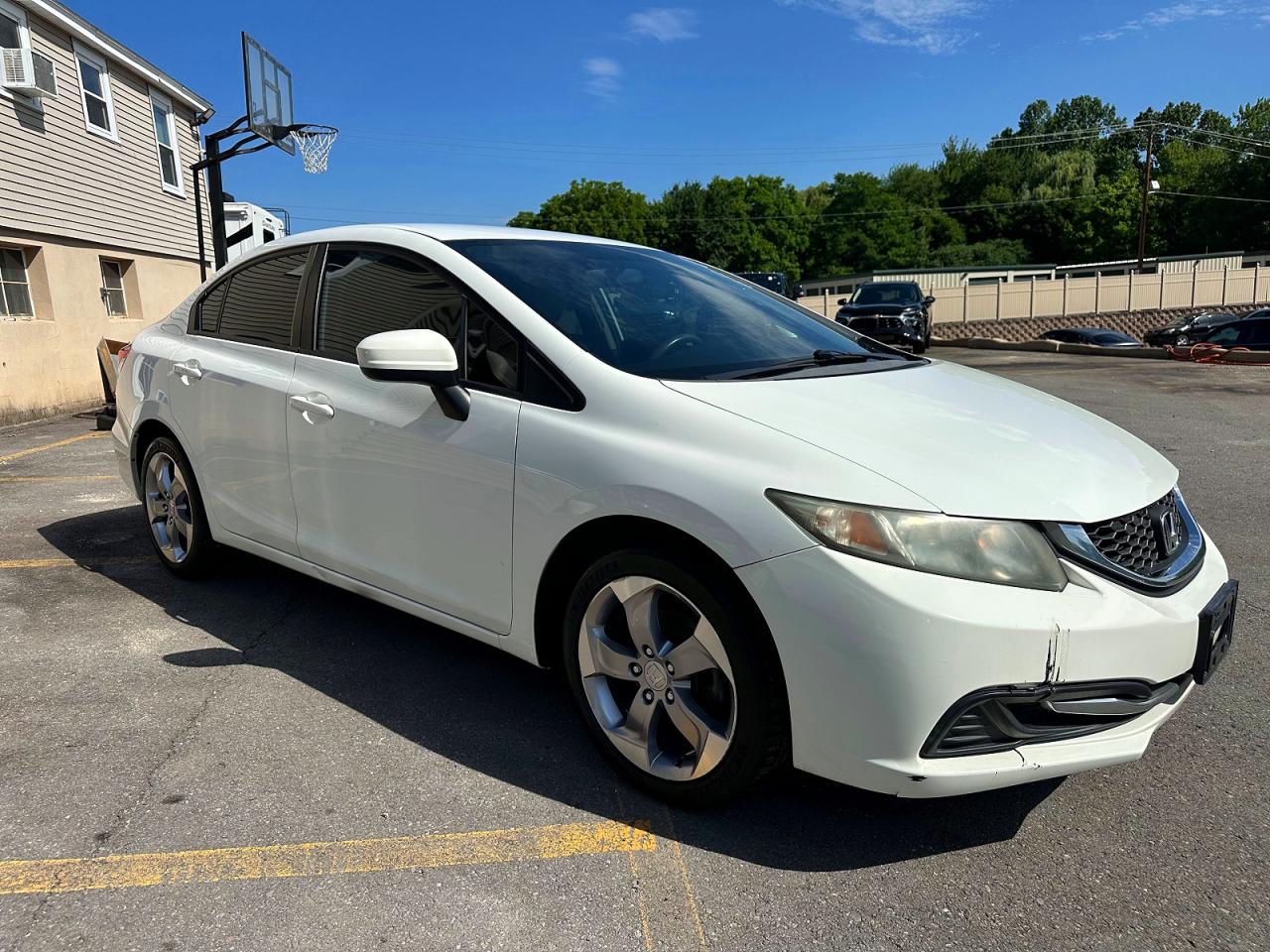 2015 Honda Civic Lx White vin: 19XFB2F50FE287052