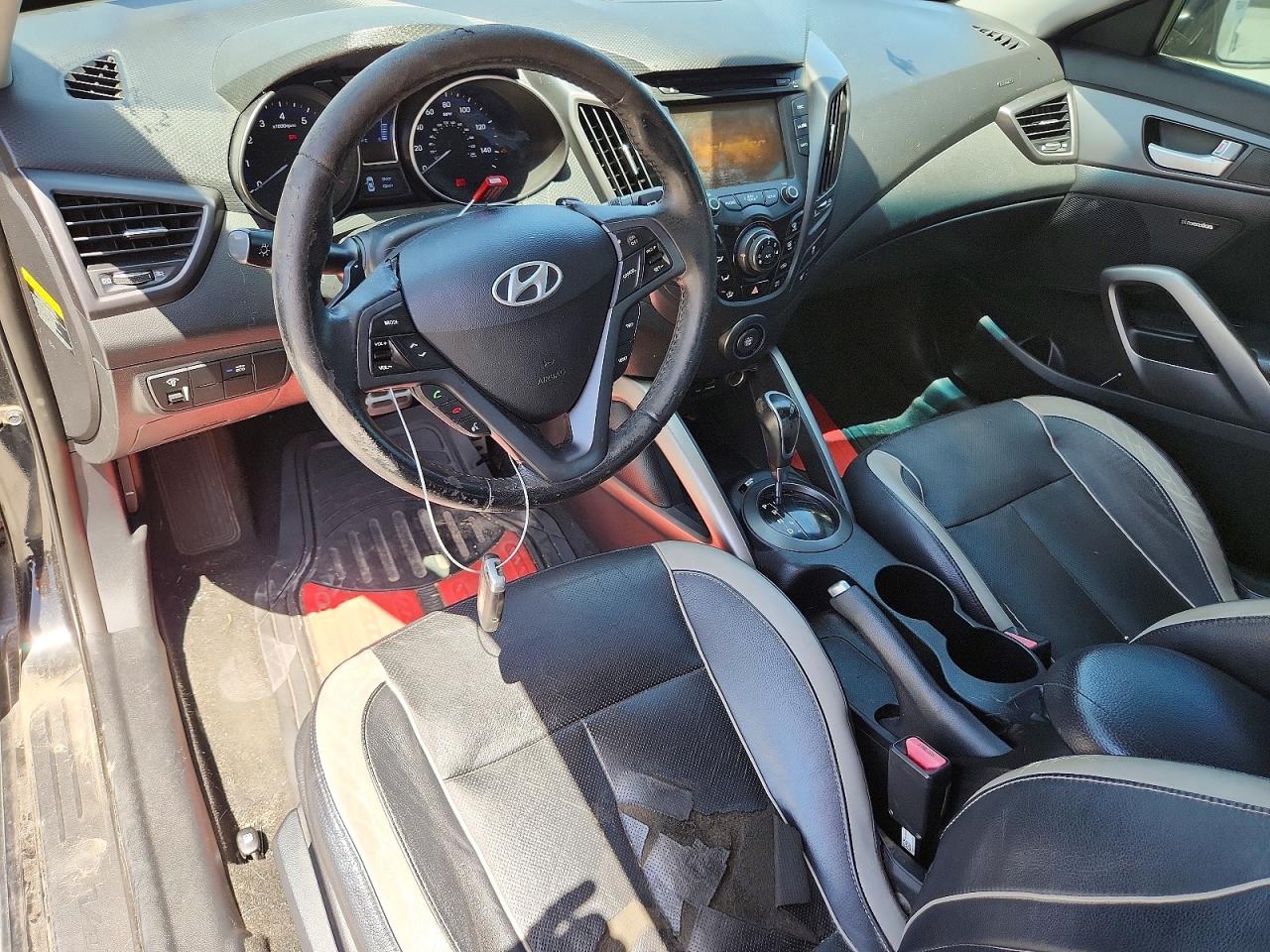 2013 Hyundai Veloster Turbo Black vin: KMHTC6AE2DU102573