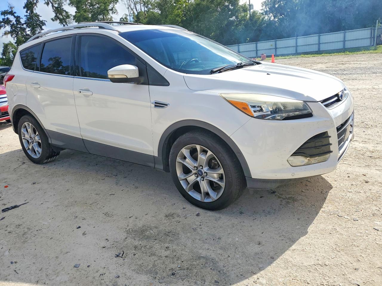2014 Ford Escape Titanium Белый vin: 1FMCU9J90EUE32909