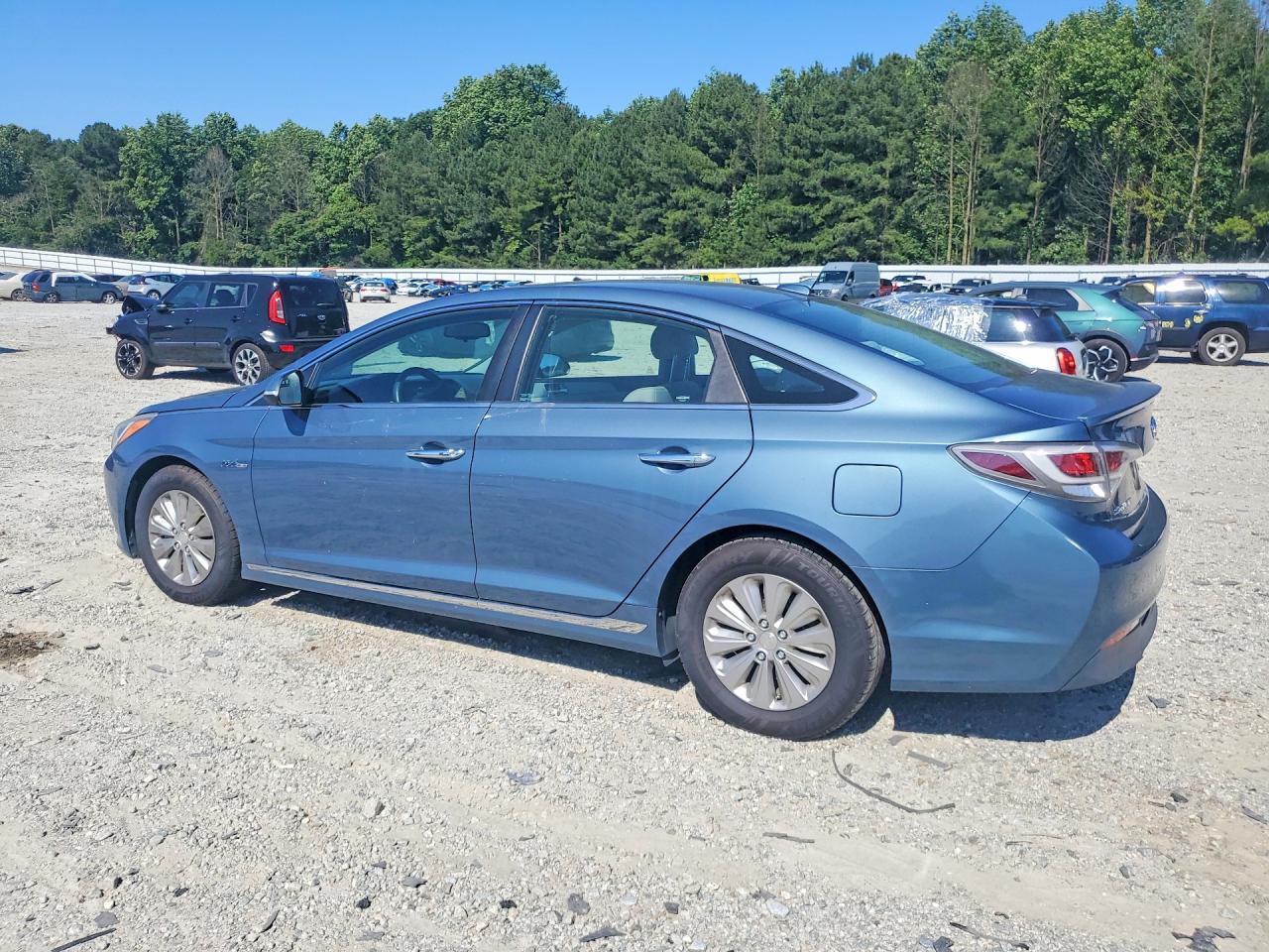 2016 Hyundai Sonata Hybrid Se Бирюзовый vin: KMHE24L16GA040613
