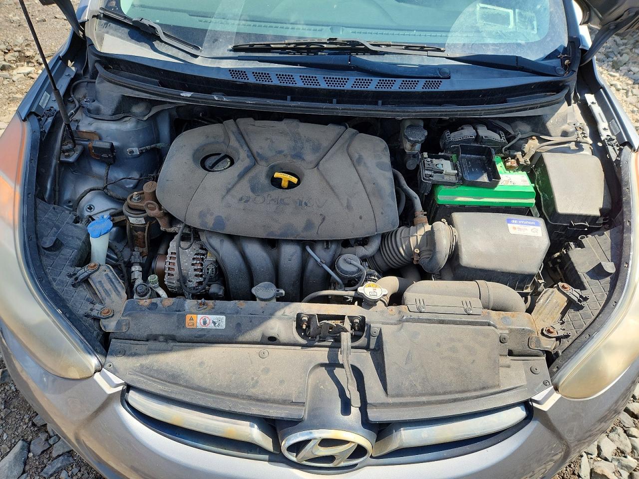 2013 Hyundai Elantra Limited Gray vin: KMHDH4AE3DU703405