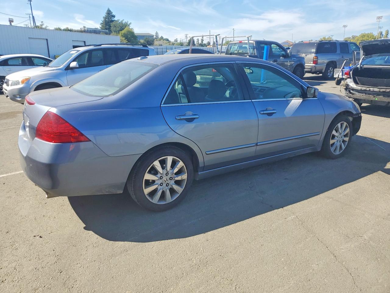 2007 Honda Accord Ex Gray vin: 1HGCM668X7A081113