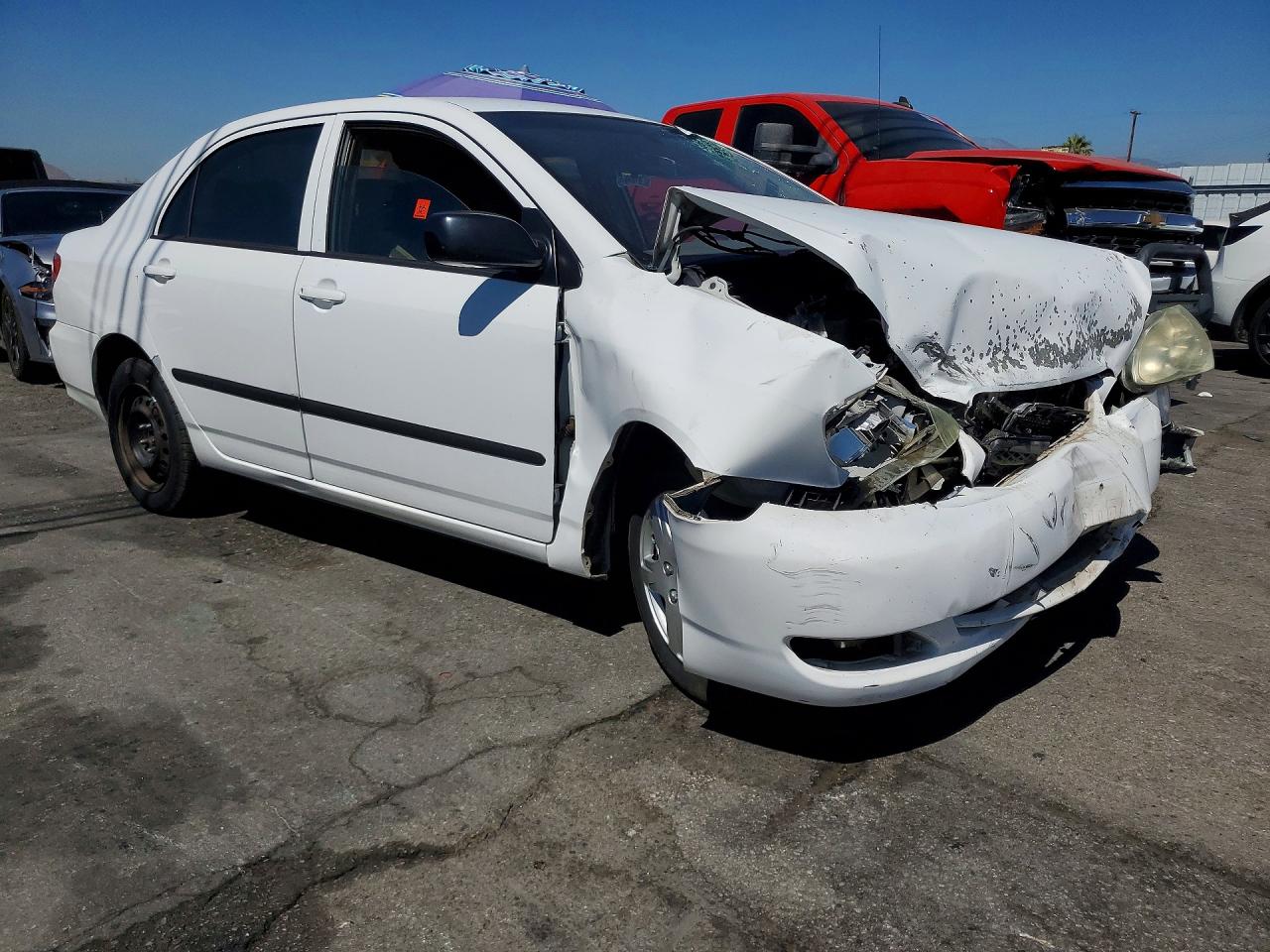 2006 Toyota Corolla Ce White vin: 1NXBR32E86Z734956