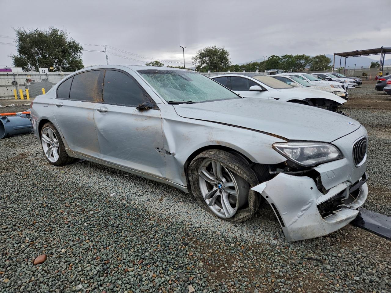 2015 Bmw 750 I Silver vin: WBAYA8C50FD825489