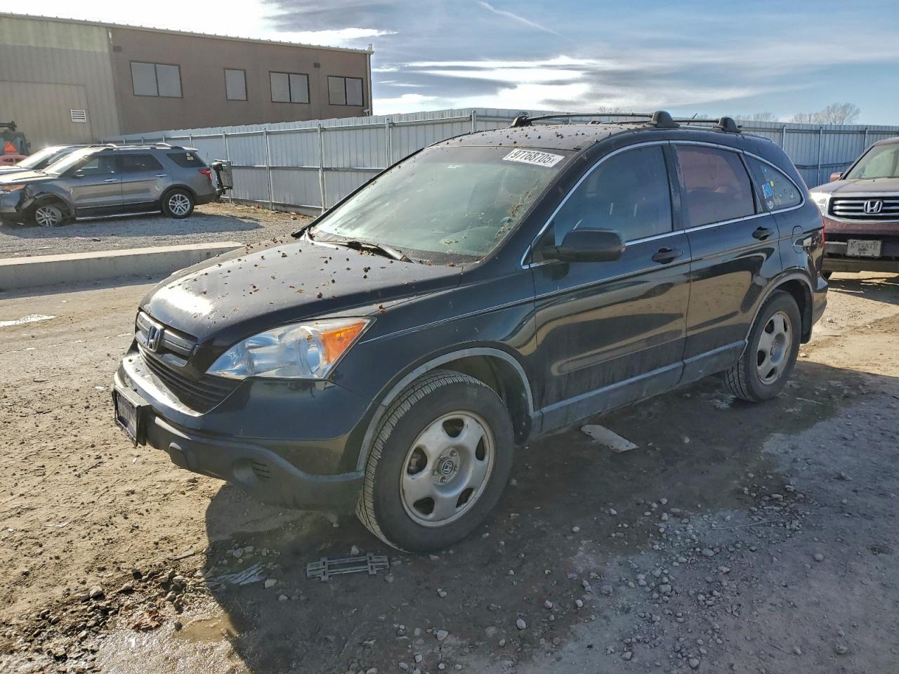 2008 Honda Cr-v Lx Black vin: JHLRE483X8C075414