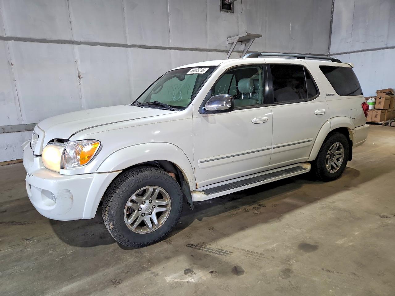2007 Toyota Sequoia Limited White vin: 5TDBT48A87S288376