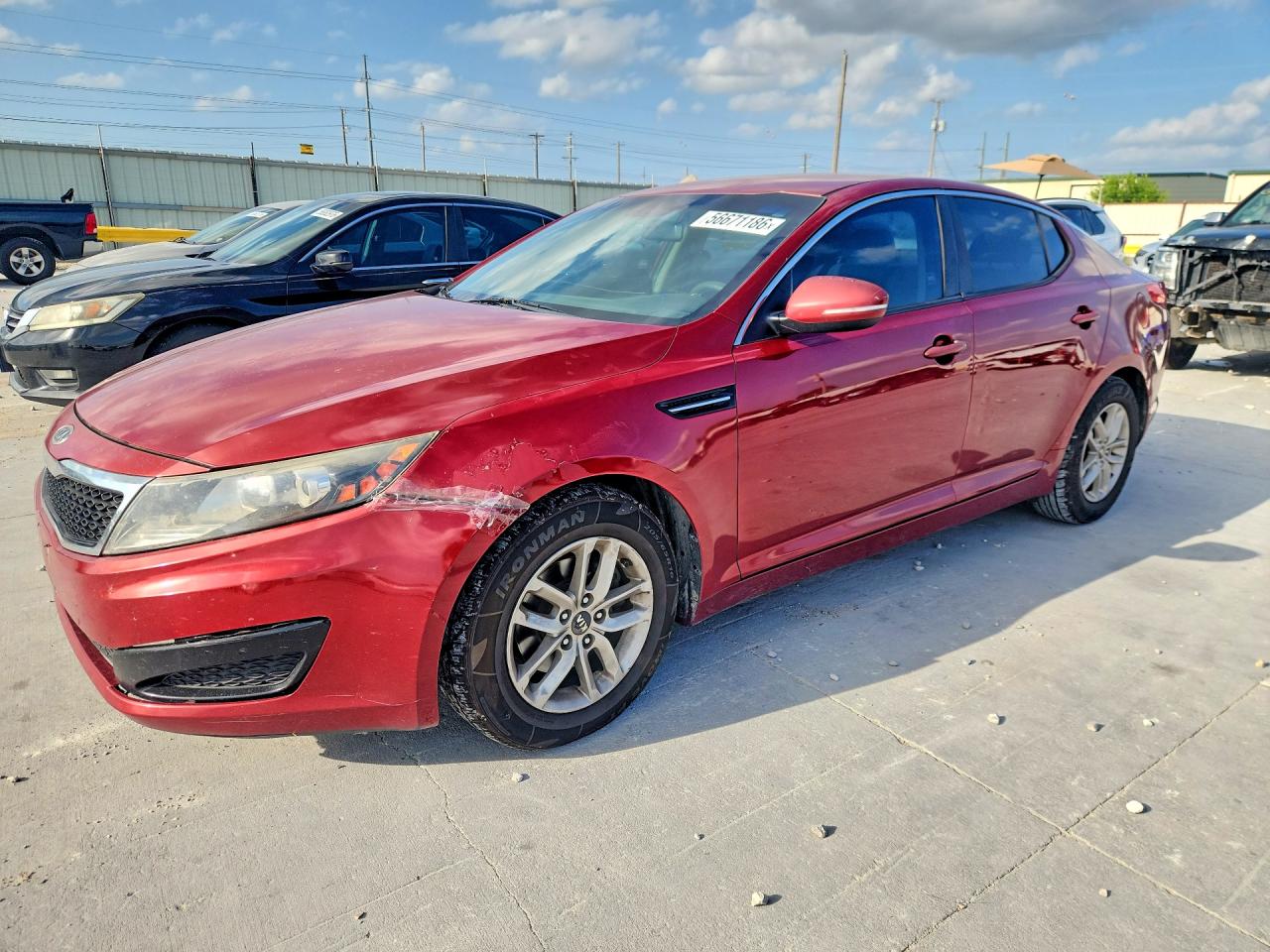 2011 Kia Optima Lx Красный vin: KNAGM4A78B5091009