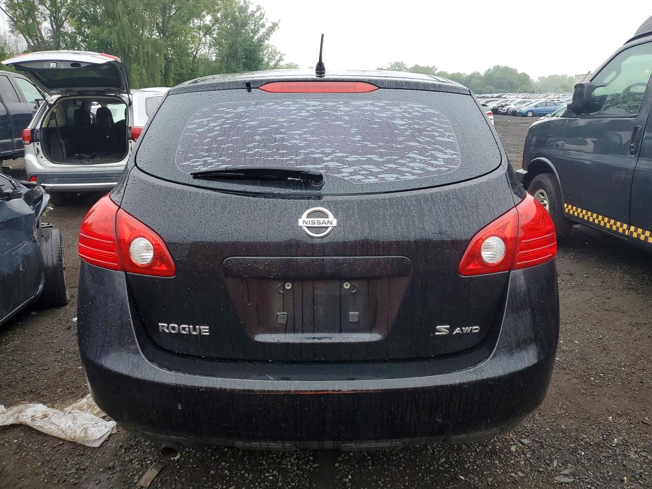2008 Nissan Rogue S Black vin: JN8AS58VX8W406392