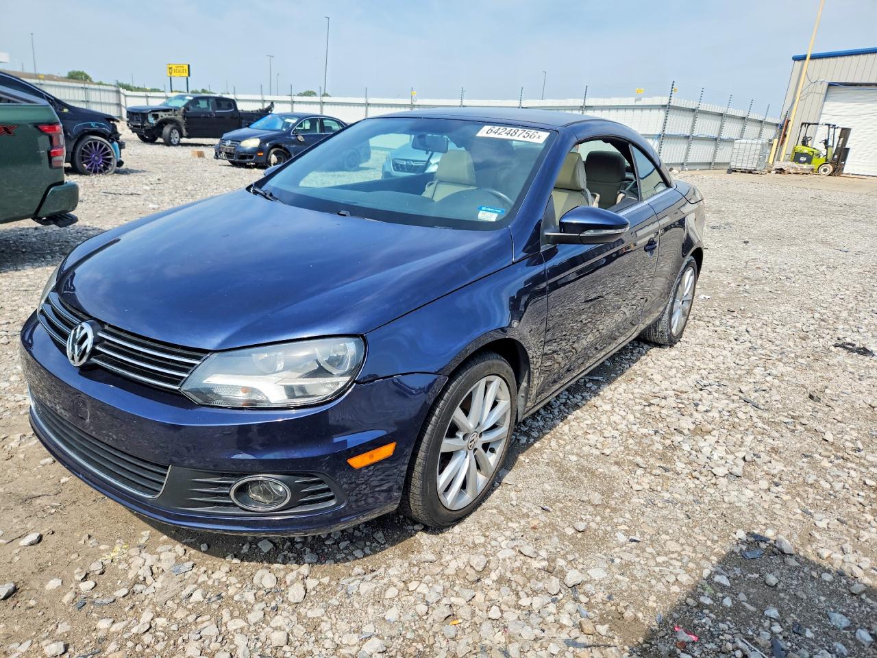 2012 Volkswagen Eos Komfort Blue vin: WVWBW7AHXCV014046